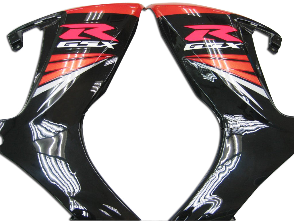 2006-2007 Suzuki GSXR 600 750 Black & Red GSXR Racing Fairings Generic