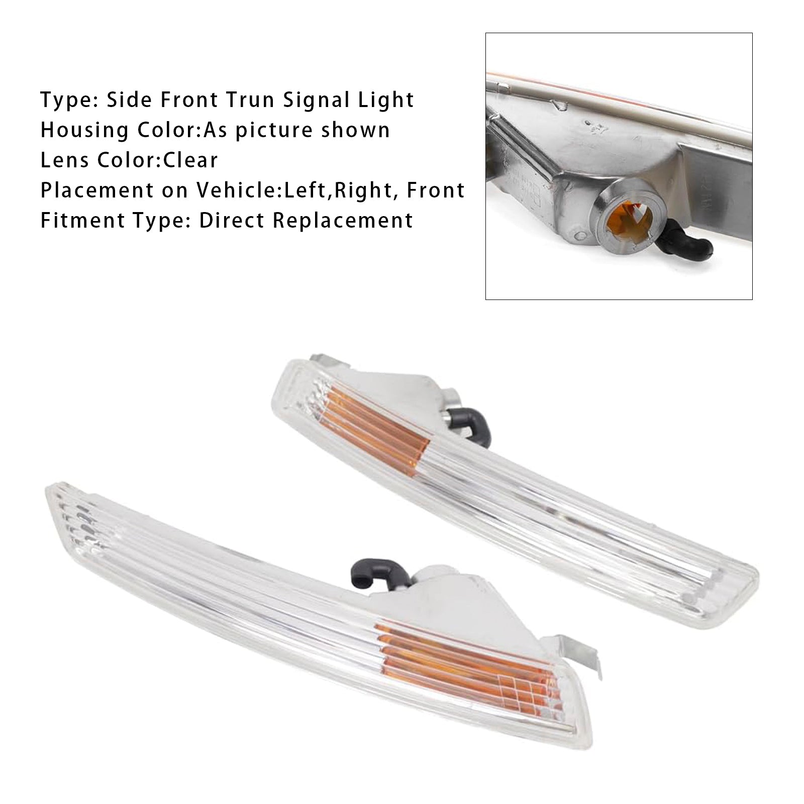 2006-2010 VW Beetle Pair Darný predný nárazník Otočenie svetla bez žiaroviek 1C0953041R