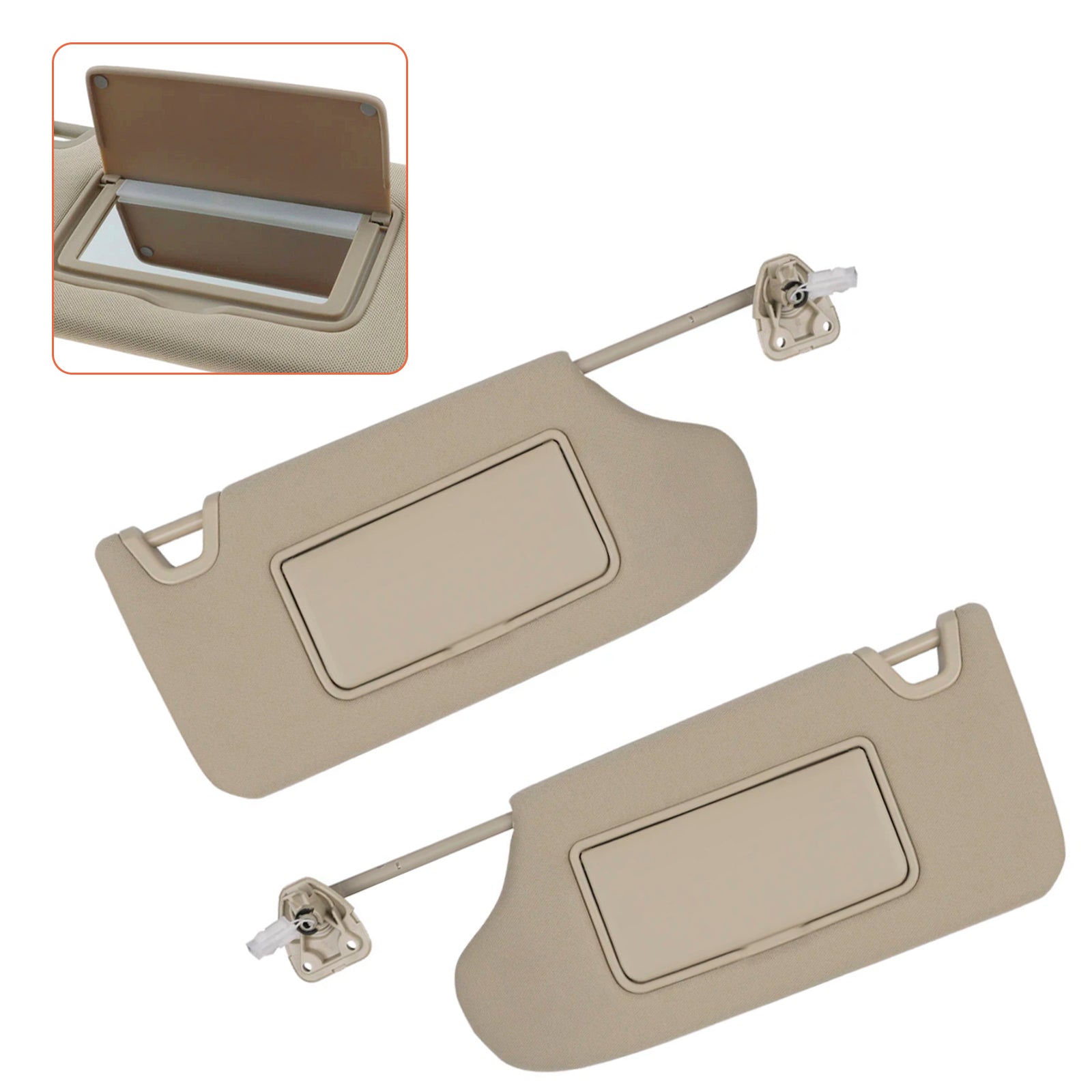 2 piezas de parasol beige izquierdo para Nissan Altima 2013-2018 & Derecha 96401-3TA2A 96400-3TA2A