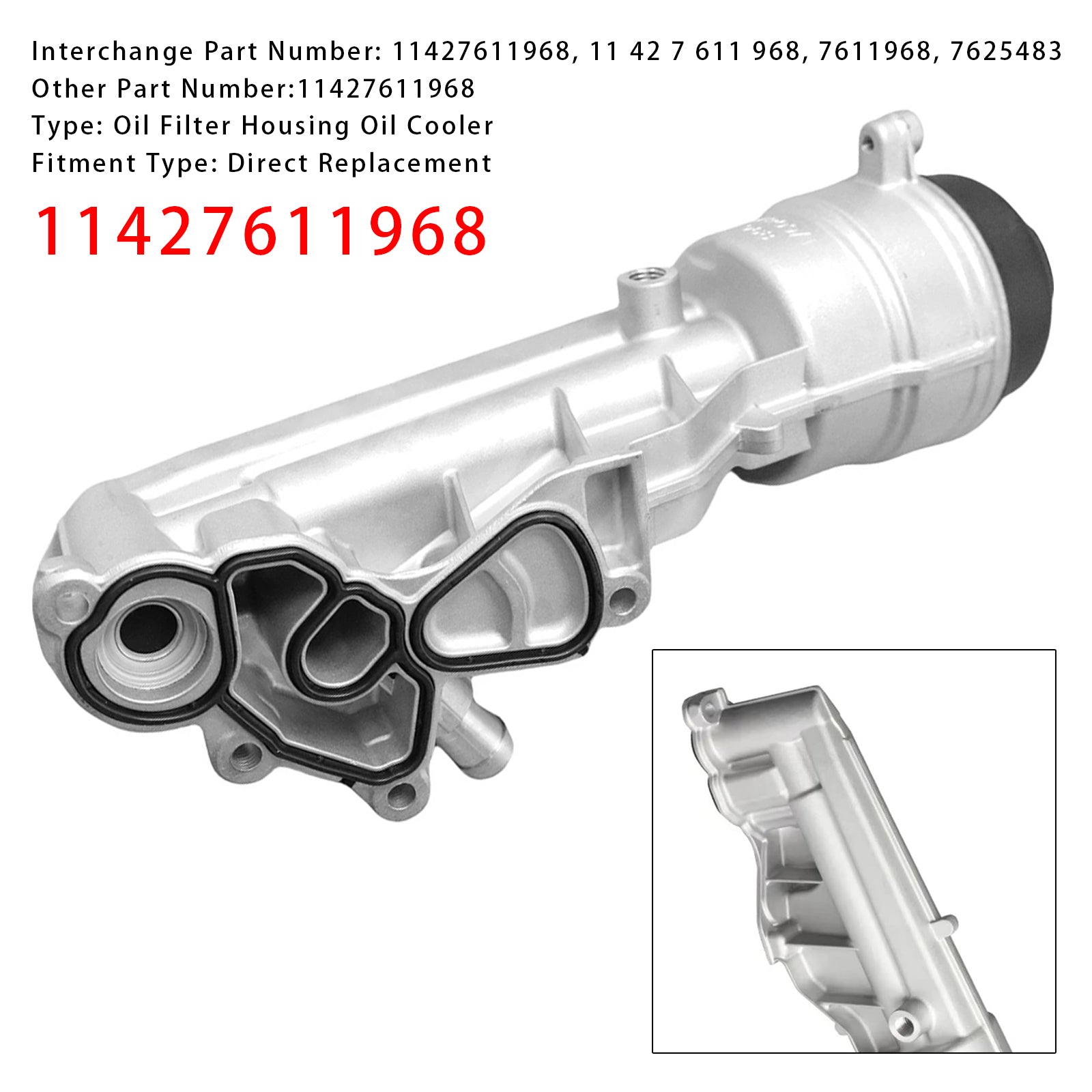2011-2019 BMW F20 F30 F35 F80 Helt ny motoroljekylare 11427611968