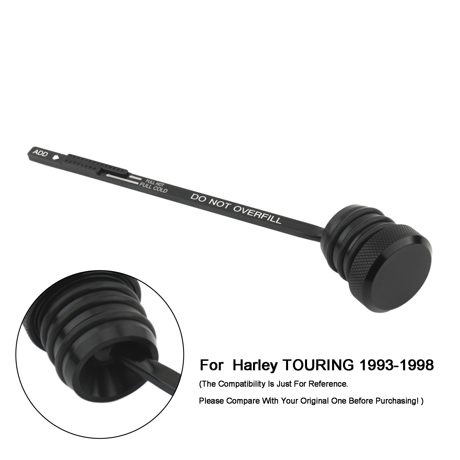 Bouchon de réservoir de jauge d'huile Harley TOURING FLHT FLHS FLTC 1993-1998, bouchon 0710-0002