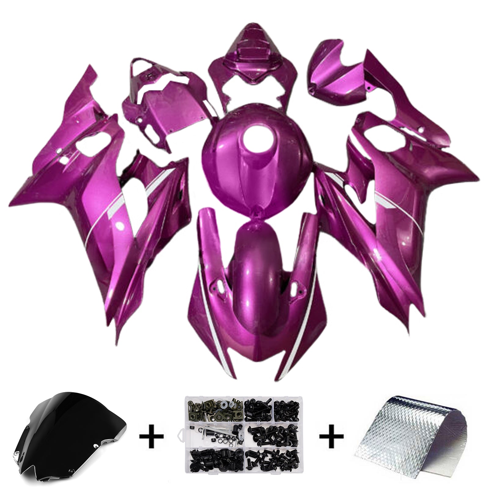 Injection Fairing Kit Bodywork Plastic ABS For Yamaha YZFR6 YZF-R6 2008-2016