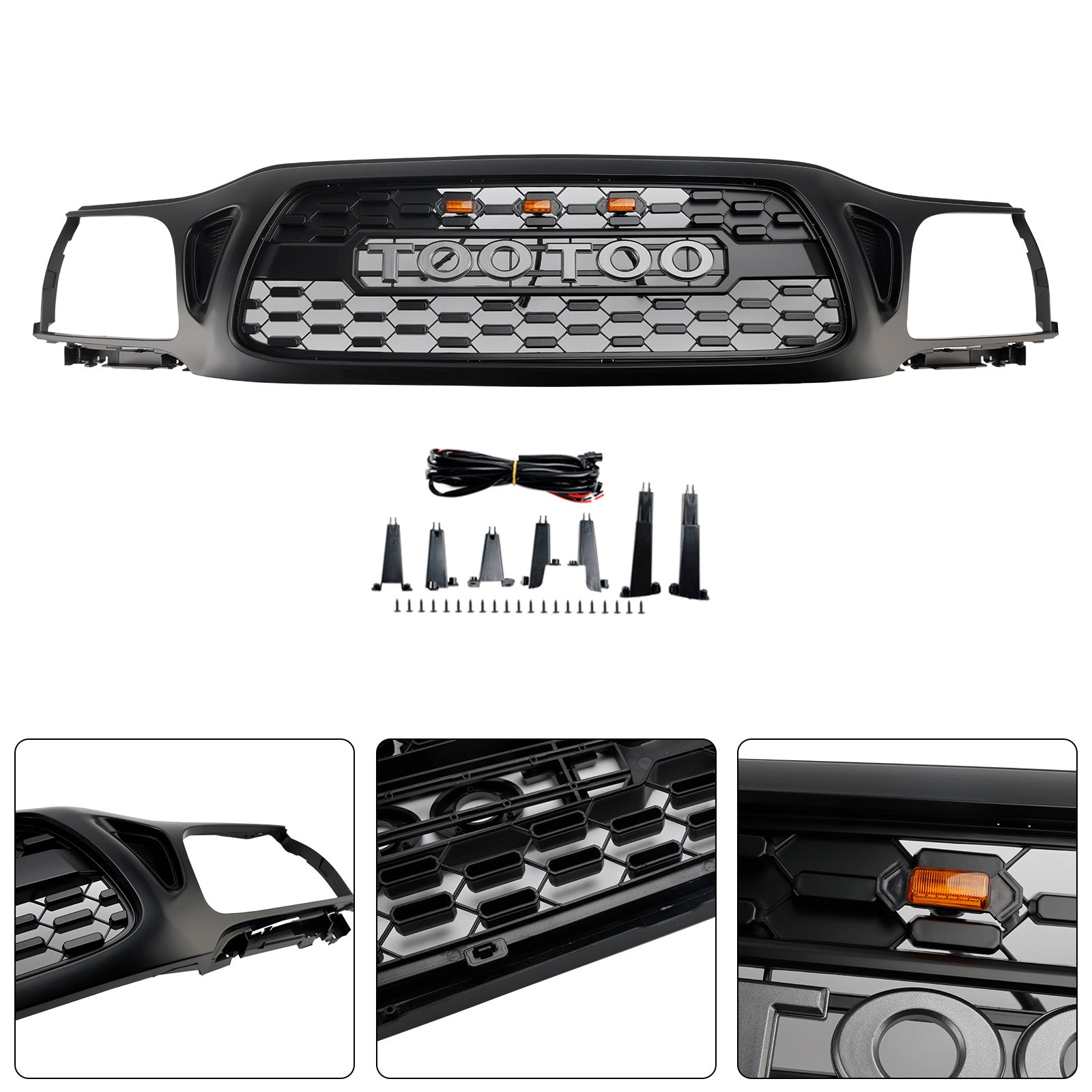 Honeycomb Front Bumper Grille Grill Fit Toyota Tacoma 2001-2004 TRD PRO