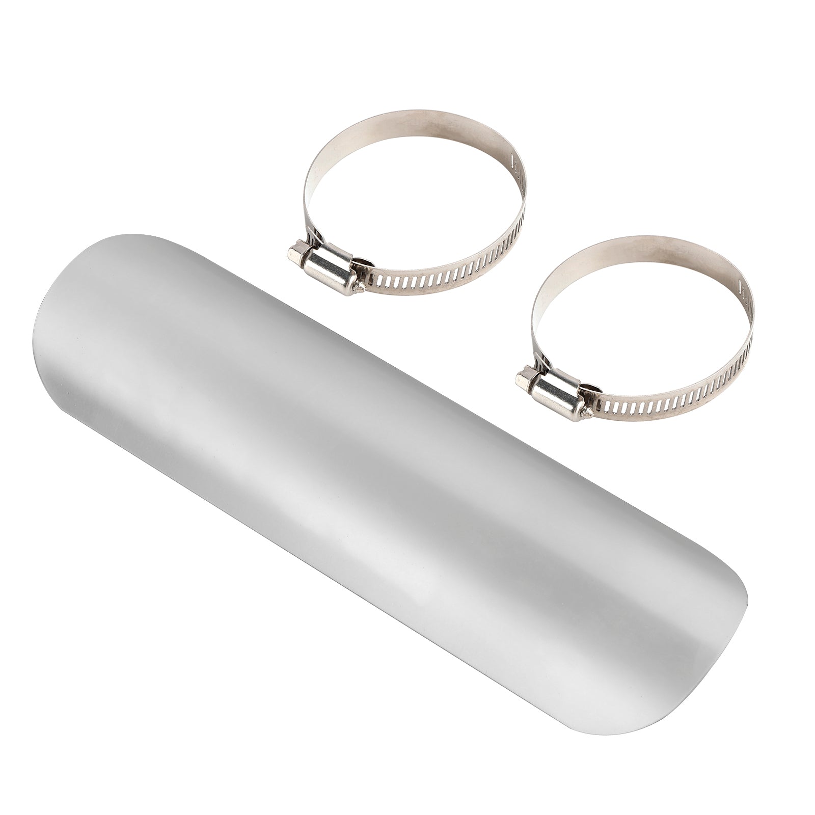 Oceľový výfukový tlmič potrubie Teplo deflektor chróm pre motocykel Secootter zatemnený