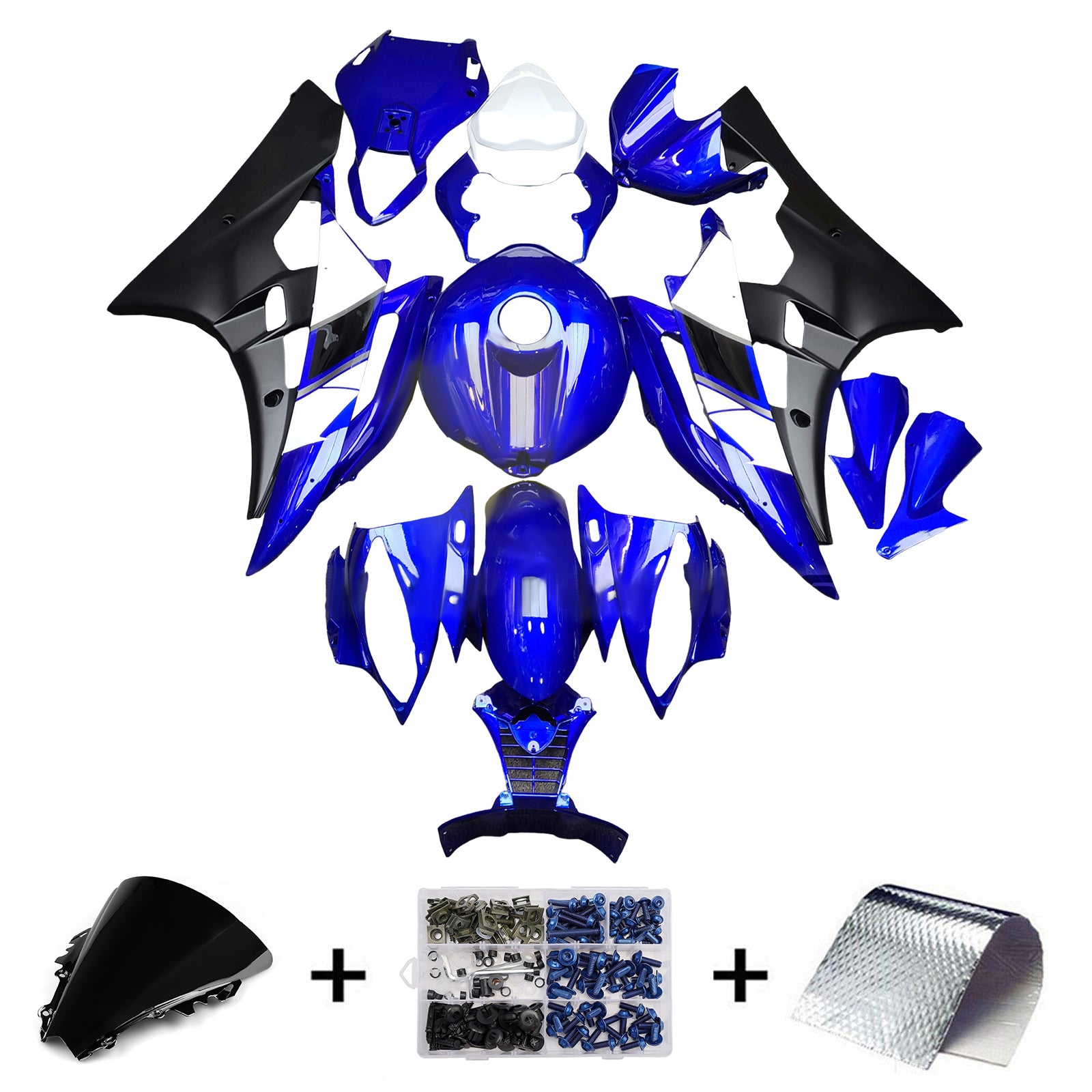 Kit de carénage d'injection carrosserie plastique ABS pour Yamaha YZFR6 YZF-R6 2006-2007