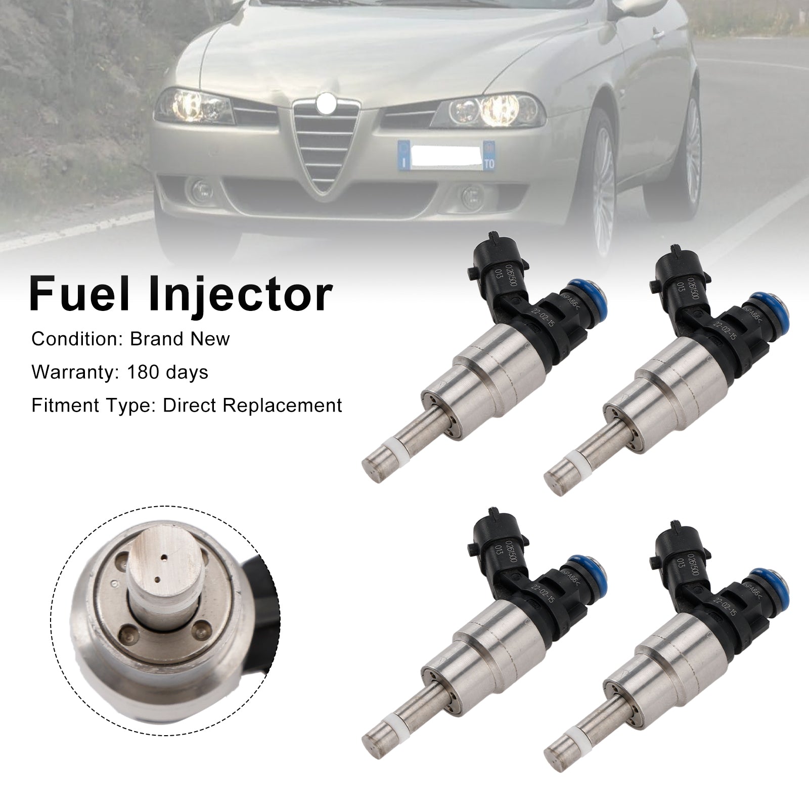 4PCS Fuel Injector 0261500013 Fit Alfa Romeo 156 932 GT 937 GTV Spider 916 2.0
