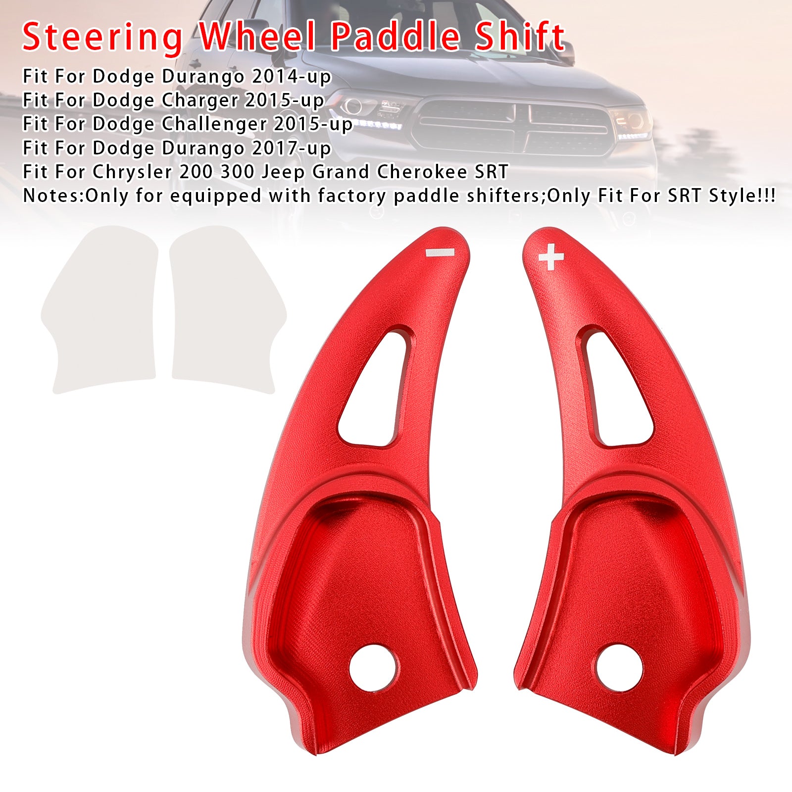 Extension à la palette de levier de vitesses pour Challenger Charger Durango SRT Aluminium