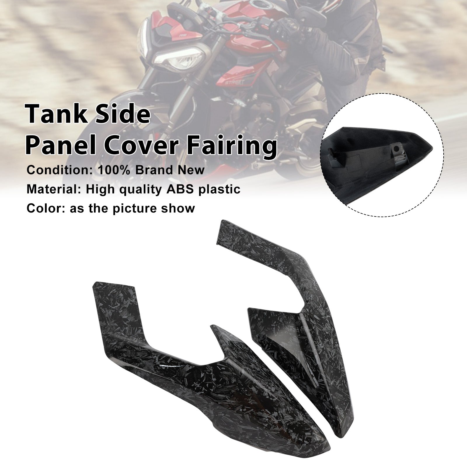 2023-2025 Street Triple 765 R/RS Carénage du panneau de couverture latérale du réservoir