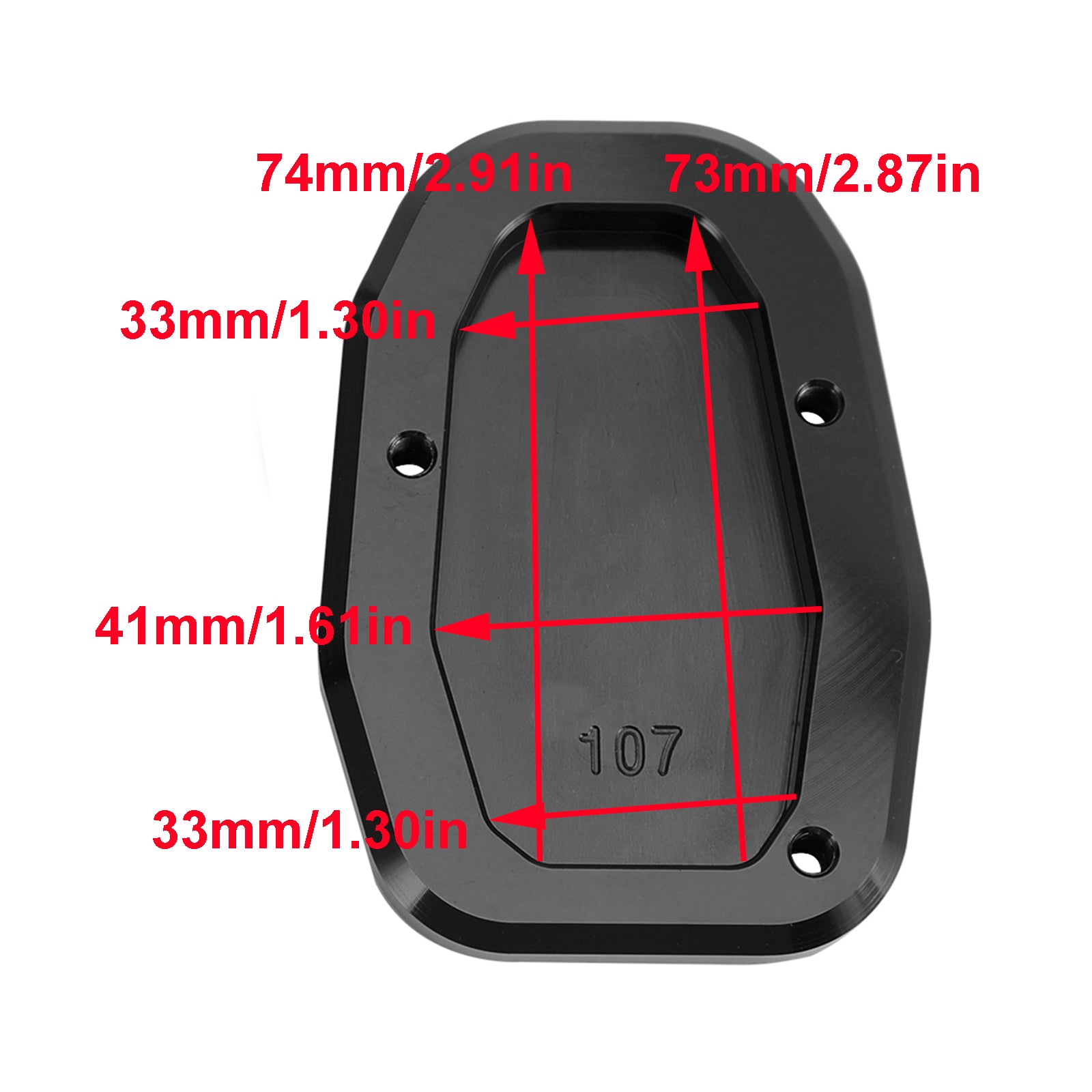 2022-2023 Ducati DESERT X Kickstand Enlarge Plate Pad