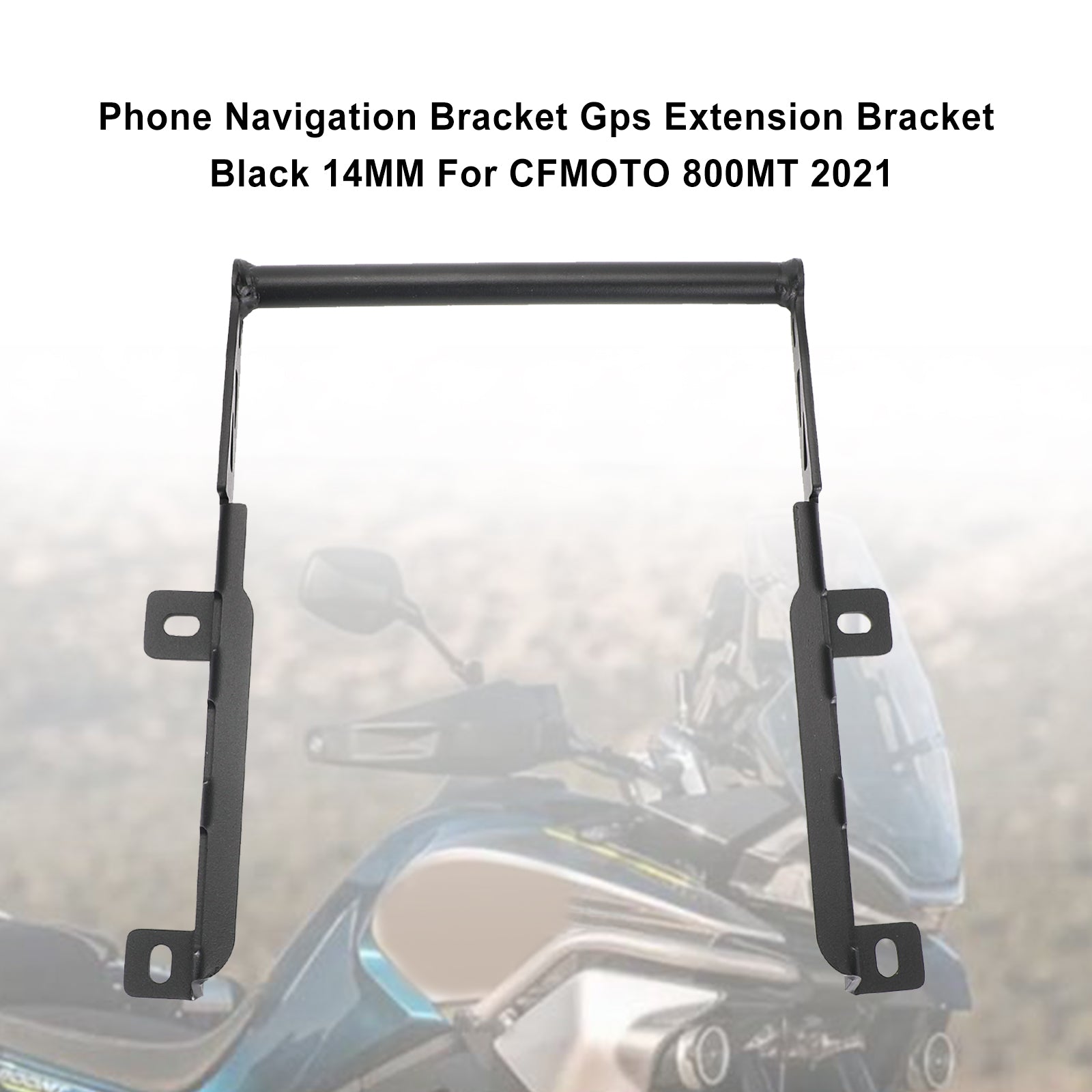 Navigatiebeugel Telefoon Gps-beugel Zwart 14 mm Past voor Cfmoto 800Mt 2021