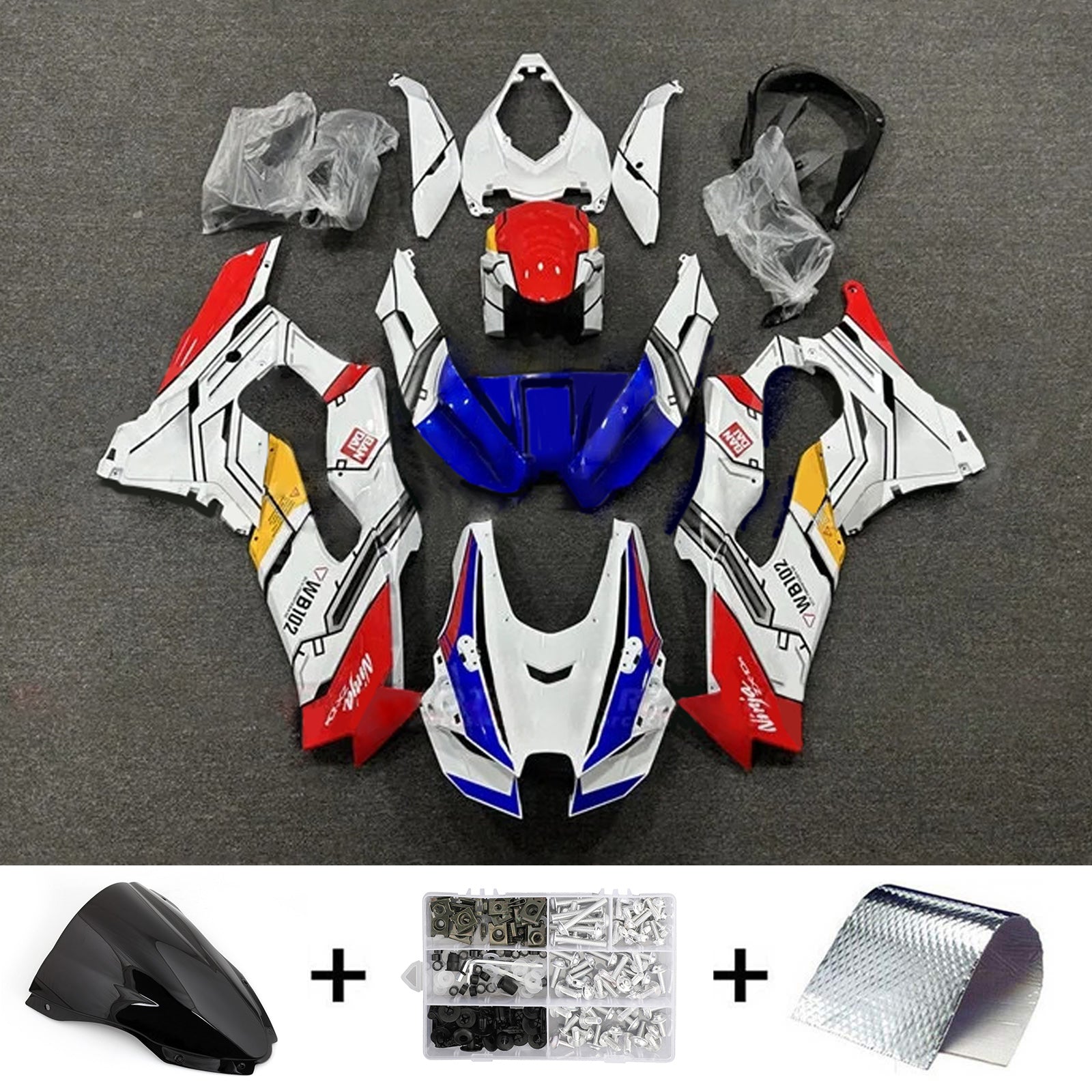 Kit de carénage d'injection Kawasaki ZX-10R ZX-10RR 2021-2024 ABS