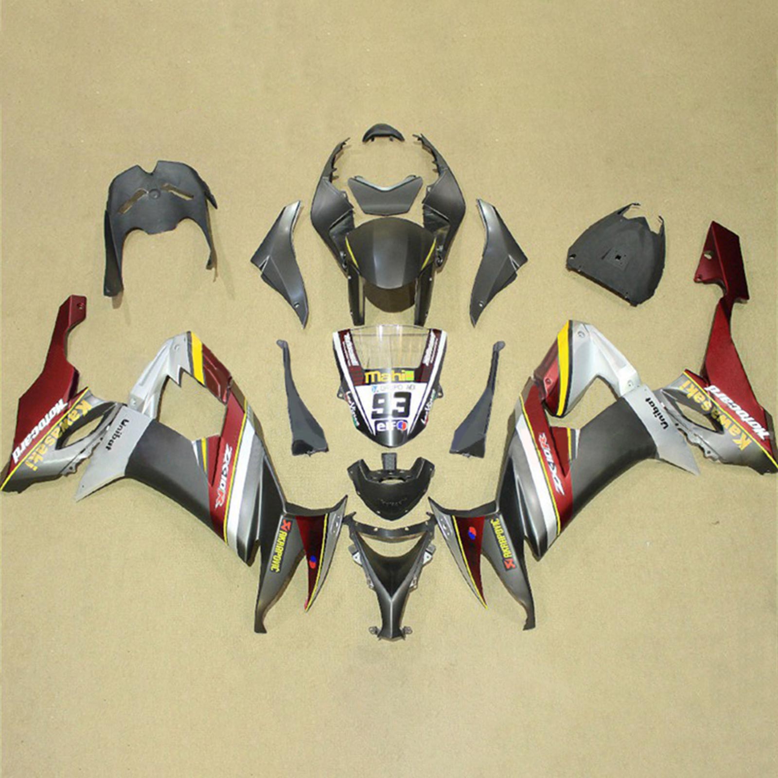 2008-2010 Kawasaki ZX10R Injeksjon Fairing Kit Bodywork Plastic ABS#131