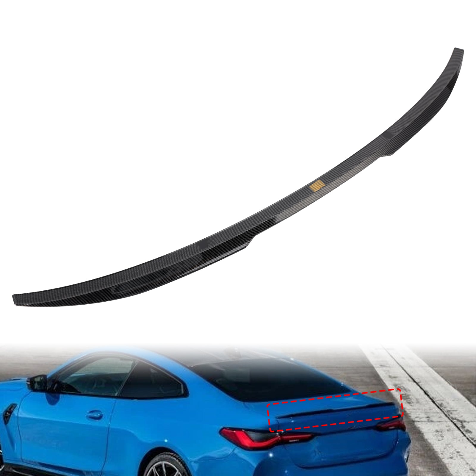 Carbon Fiber Look Rear Spoiler For BMW 4 Series G22 G82 Coupe 2020+ M4 Style