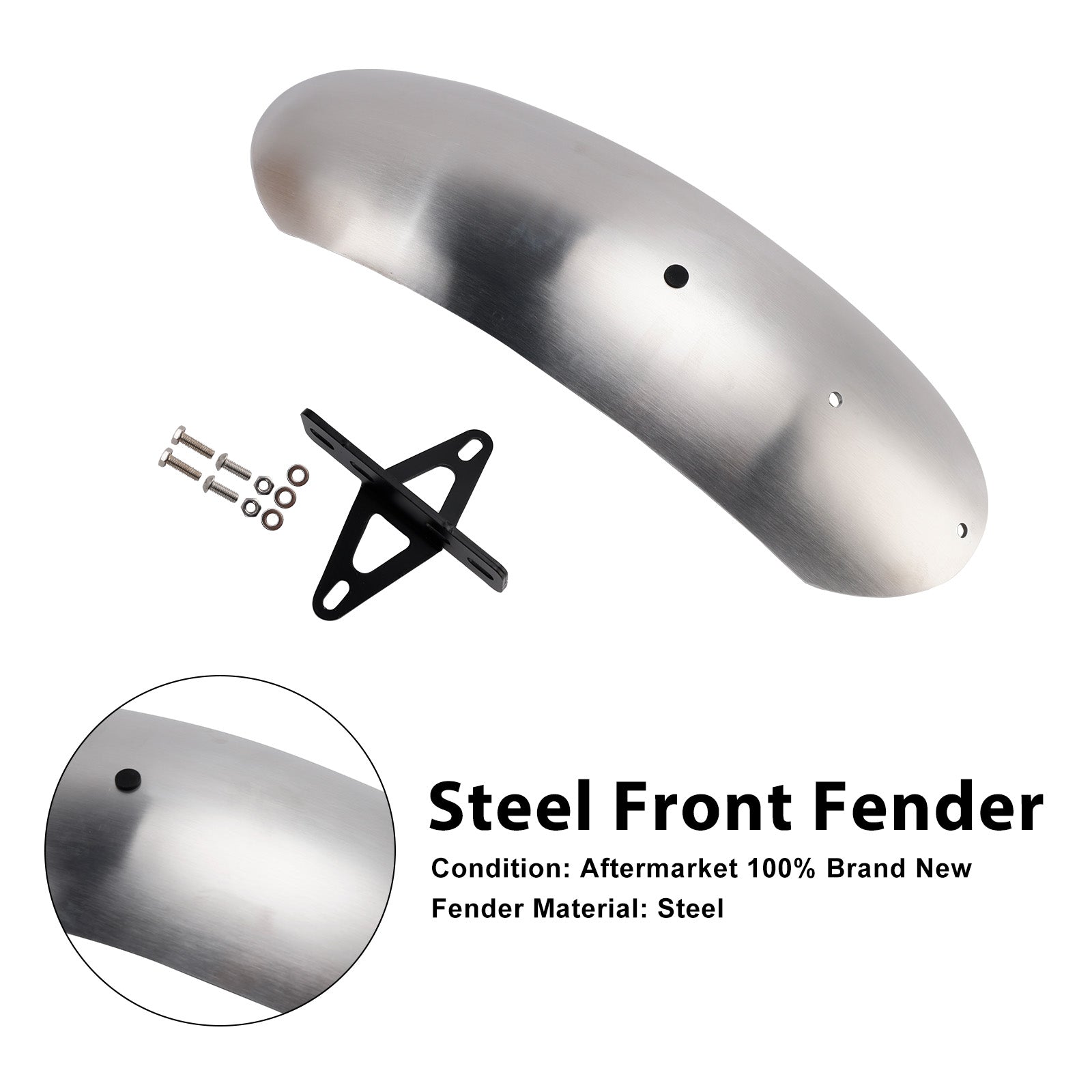 Garde-boue avant en acier adapté pour MOTO GUZZI V7 II Stone Classic Special 10-16