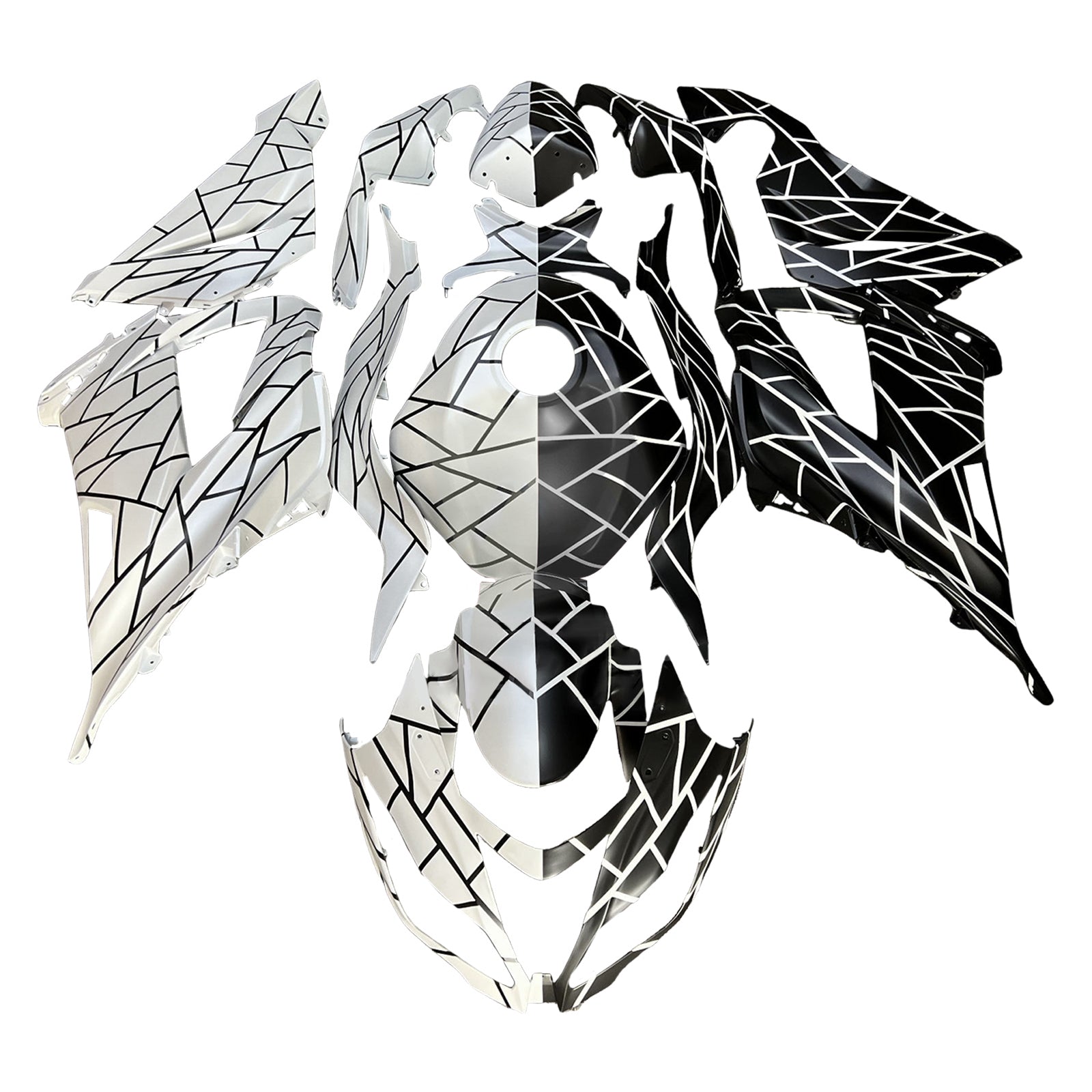 Injeksjon Fairing Kit Bodywork Plast Abs Fit for Kawasaki ZX6R 636 2013-2018