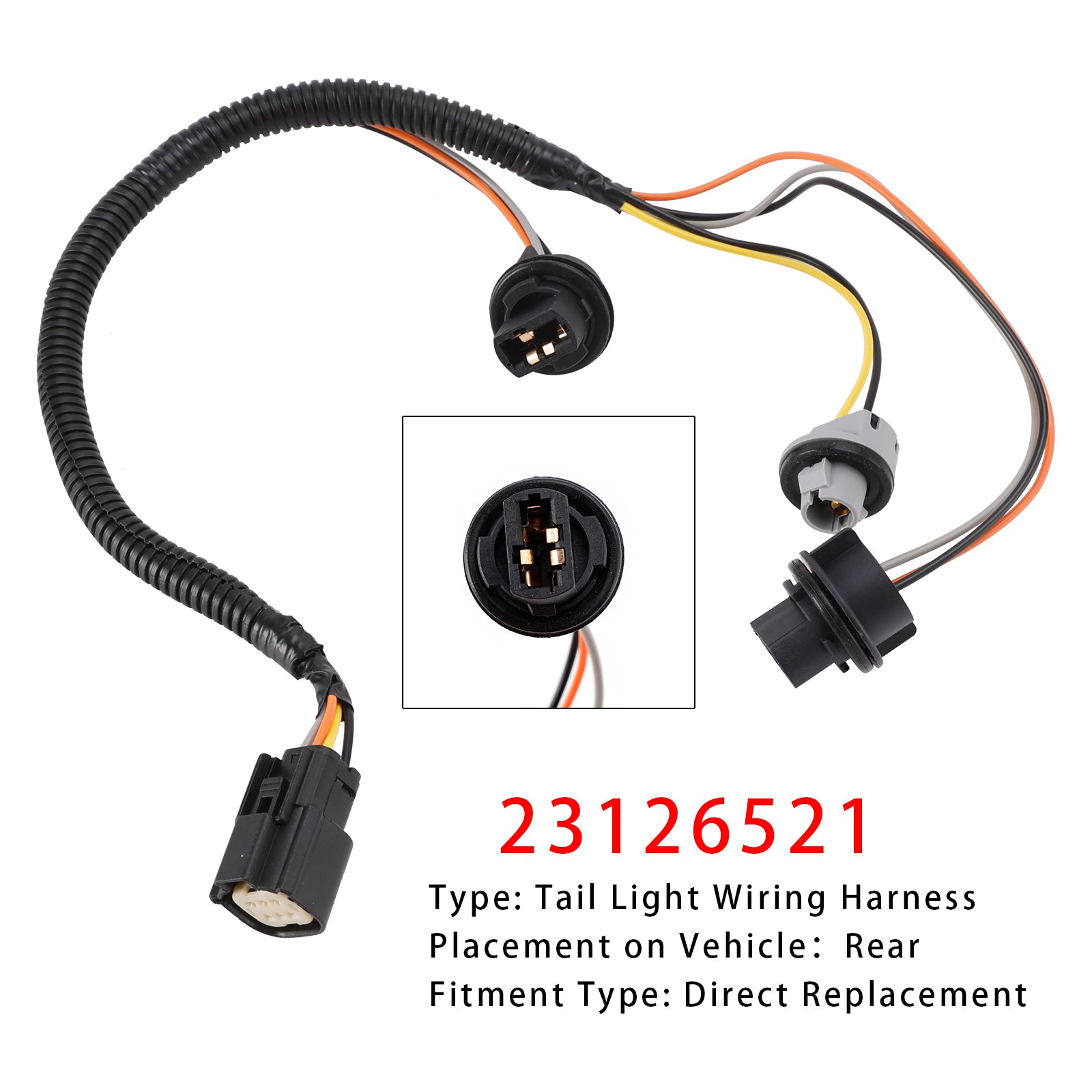 2015-2023 Colorado Canyon Tail Light Wiring Harness 23126521