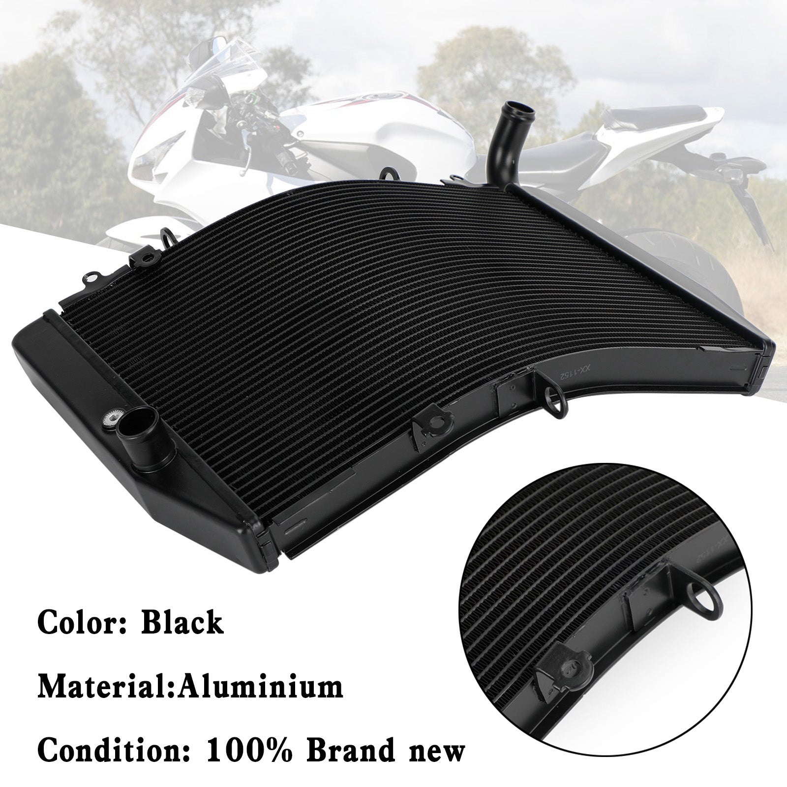 Enfriador de refrigeración del radiador de aluminio Honda F5 CBR600RR CBR 600RR 2007-2022