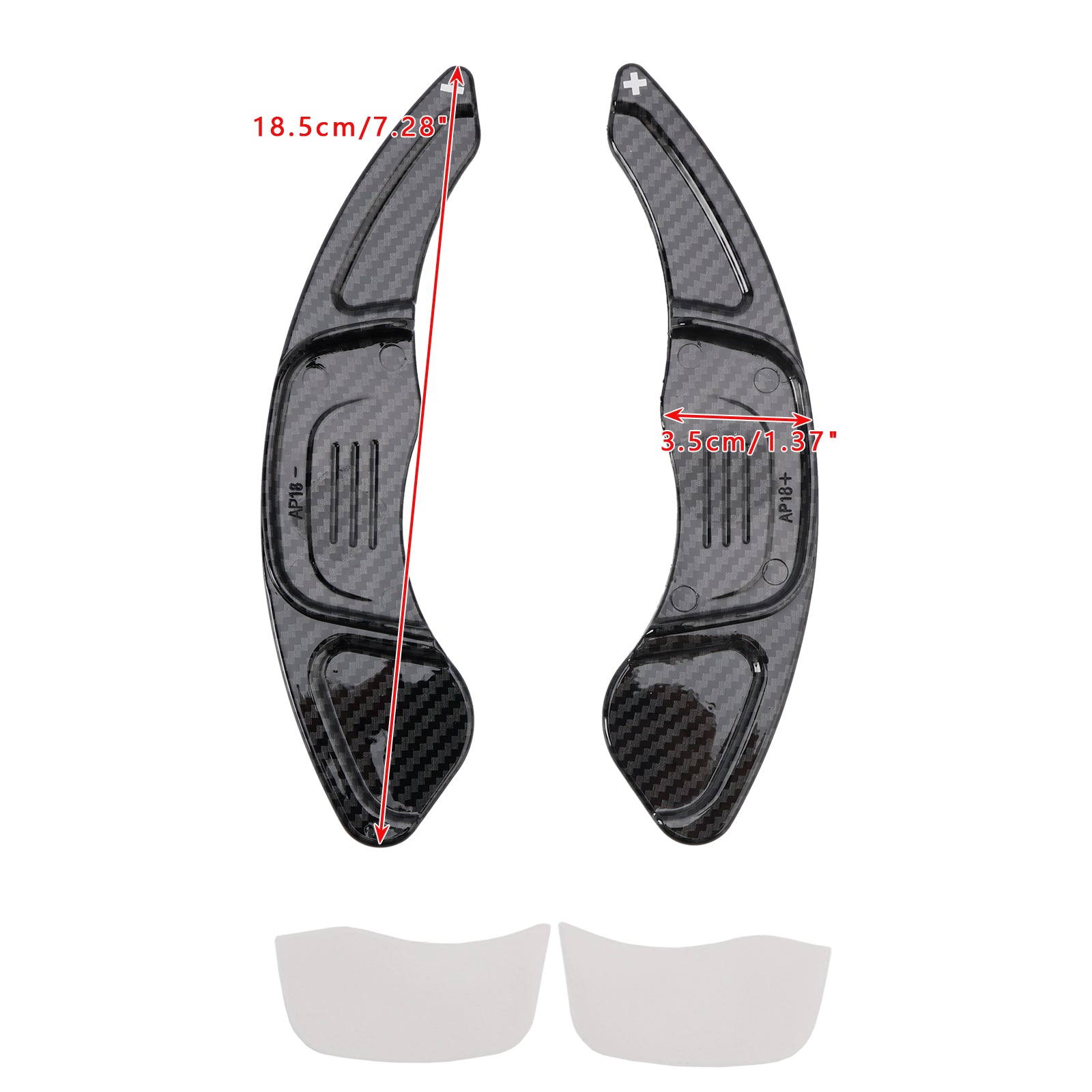 Carbon Look Steering Wheel Paddle Shifter Extension Covers Fit VW MK7 Golf