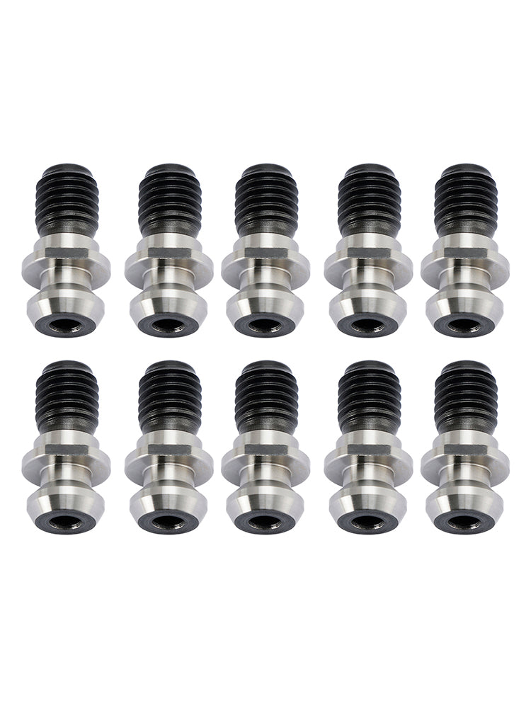 10 Pcs CAT40 45° 0.740" Pull Stud Retention Knob Fits Mazak Fadal CNC Silver