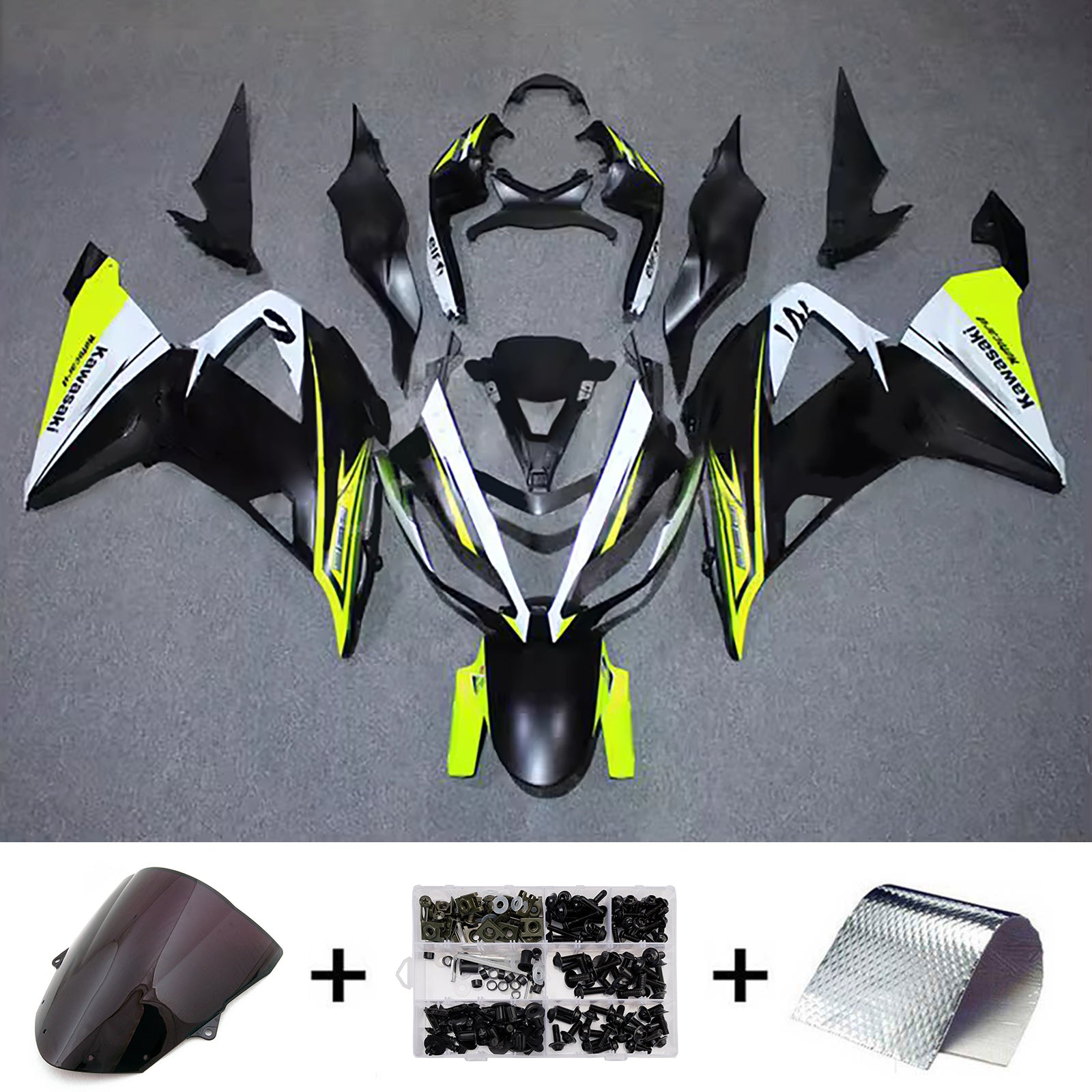 Kit carena iniezione carrozzeria in plastica ABS adatta per Kawasaki ZX6R 636 2013-2018