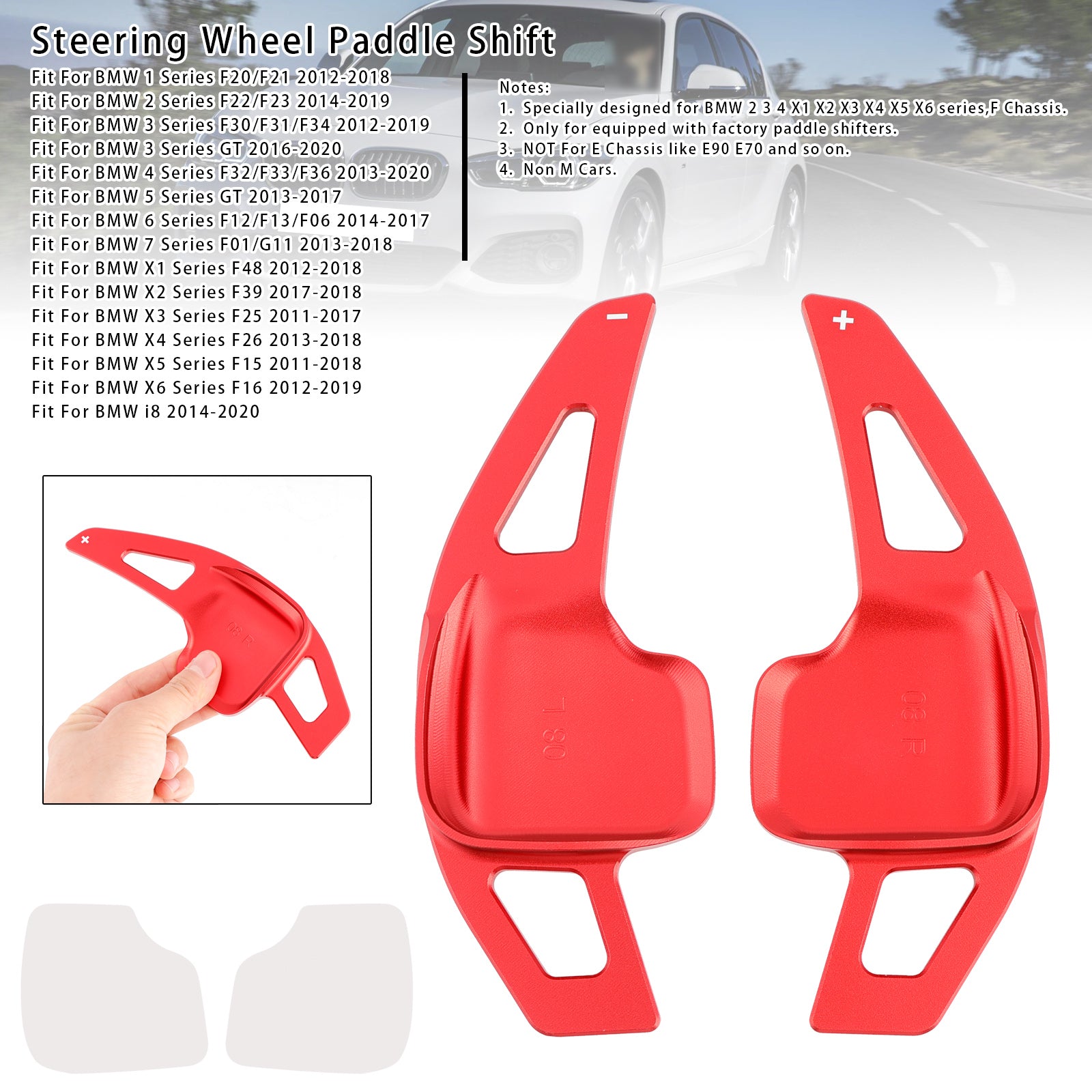 Extensiones de palanca de cambios del volante para BMW F22 F23 X1 X6