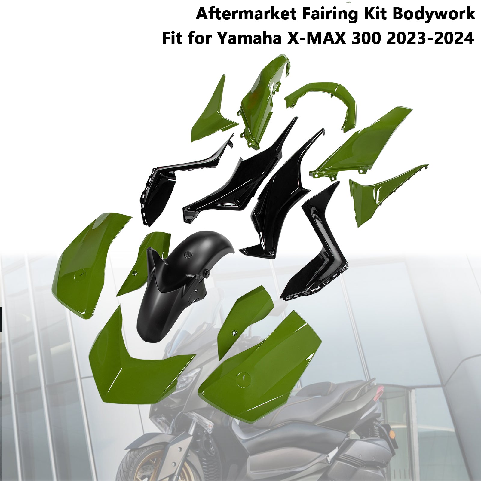 2023-2024 Yamaha X-MAX 300 XMAX Injection ABS Bodywork Fairing Kit 16#