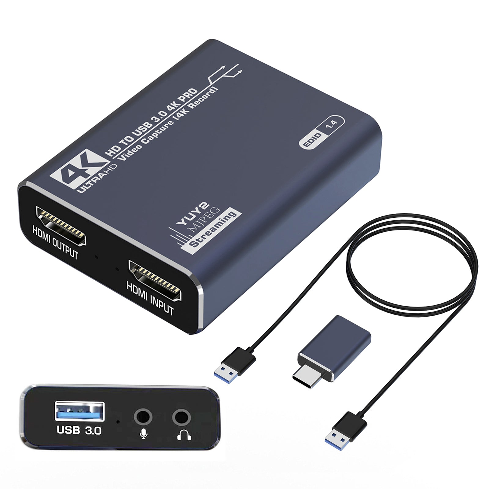 Tarjeta de adquisición HDMI Vídeo 4K Decodificador en vivo Grabación Adquisición de audio