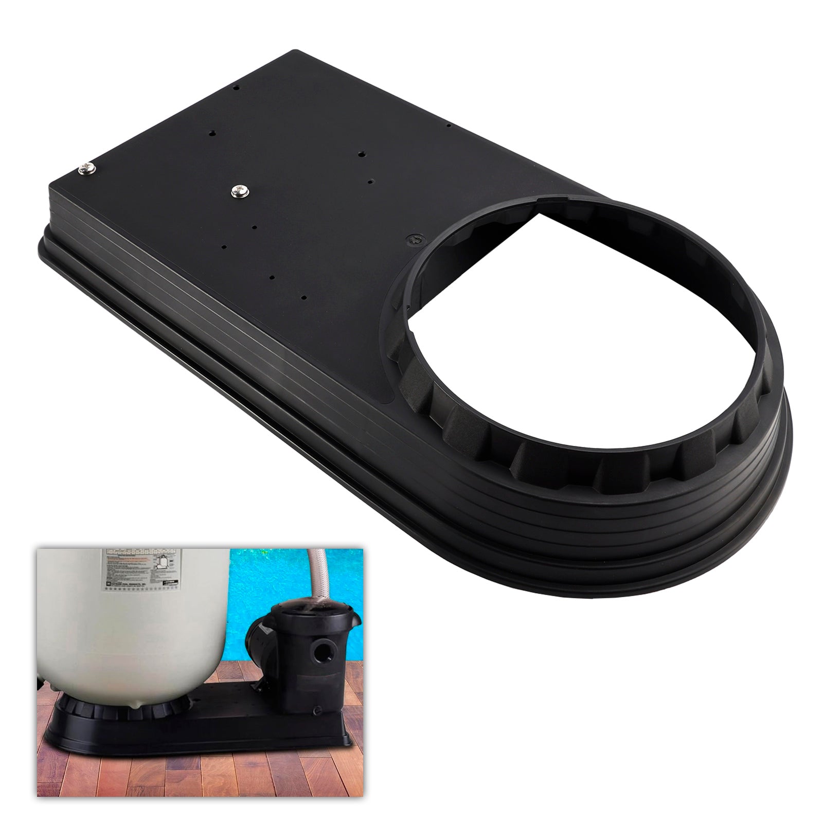 SX180K filterbas med skruvar och brickor som ersätts för Hayward Sand Filter