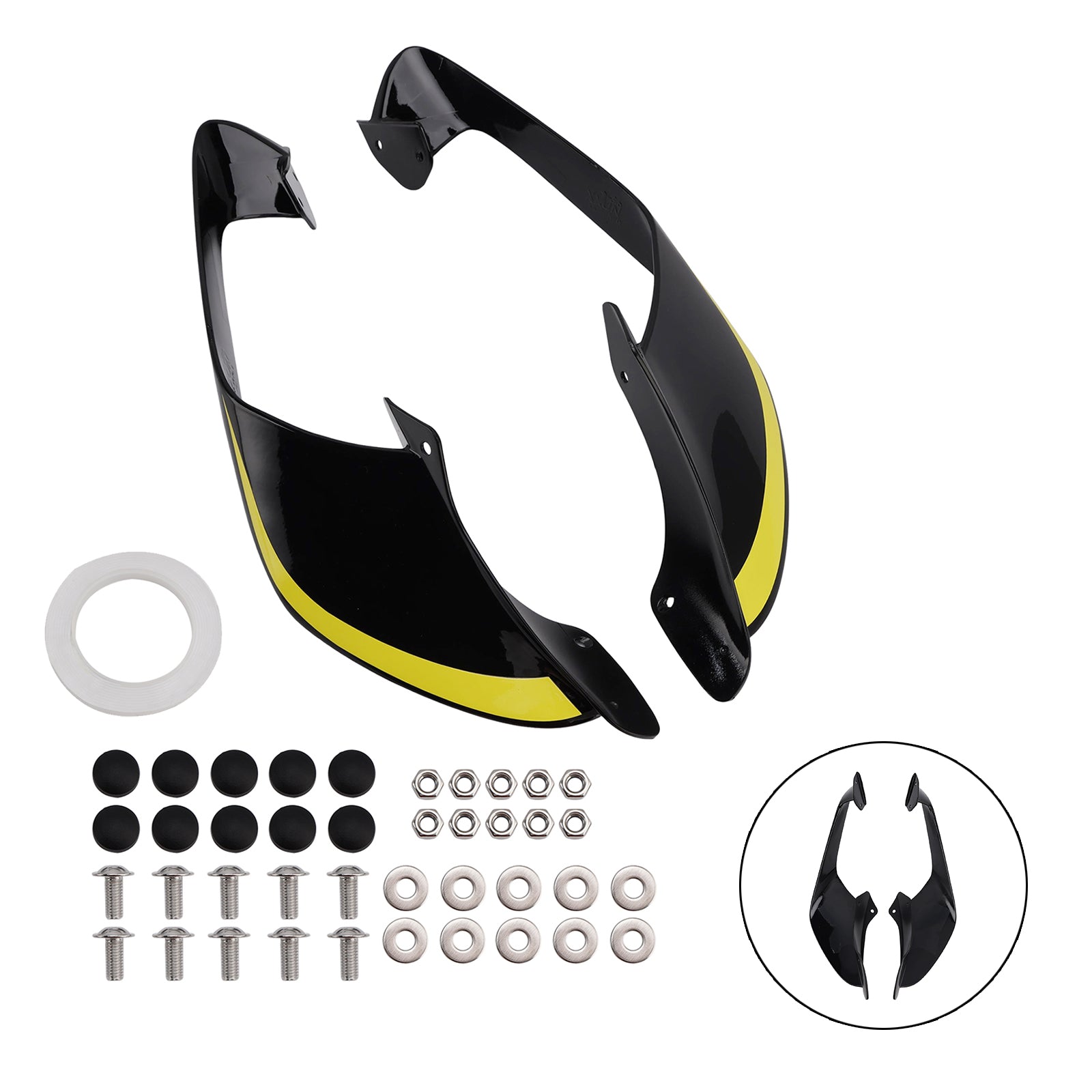 2021-2024 Yamaha YZF R1 R1M ailes latérales avant ailes becquet carénage