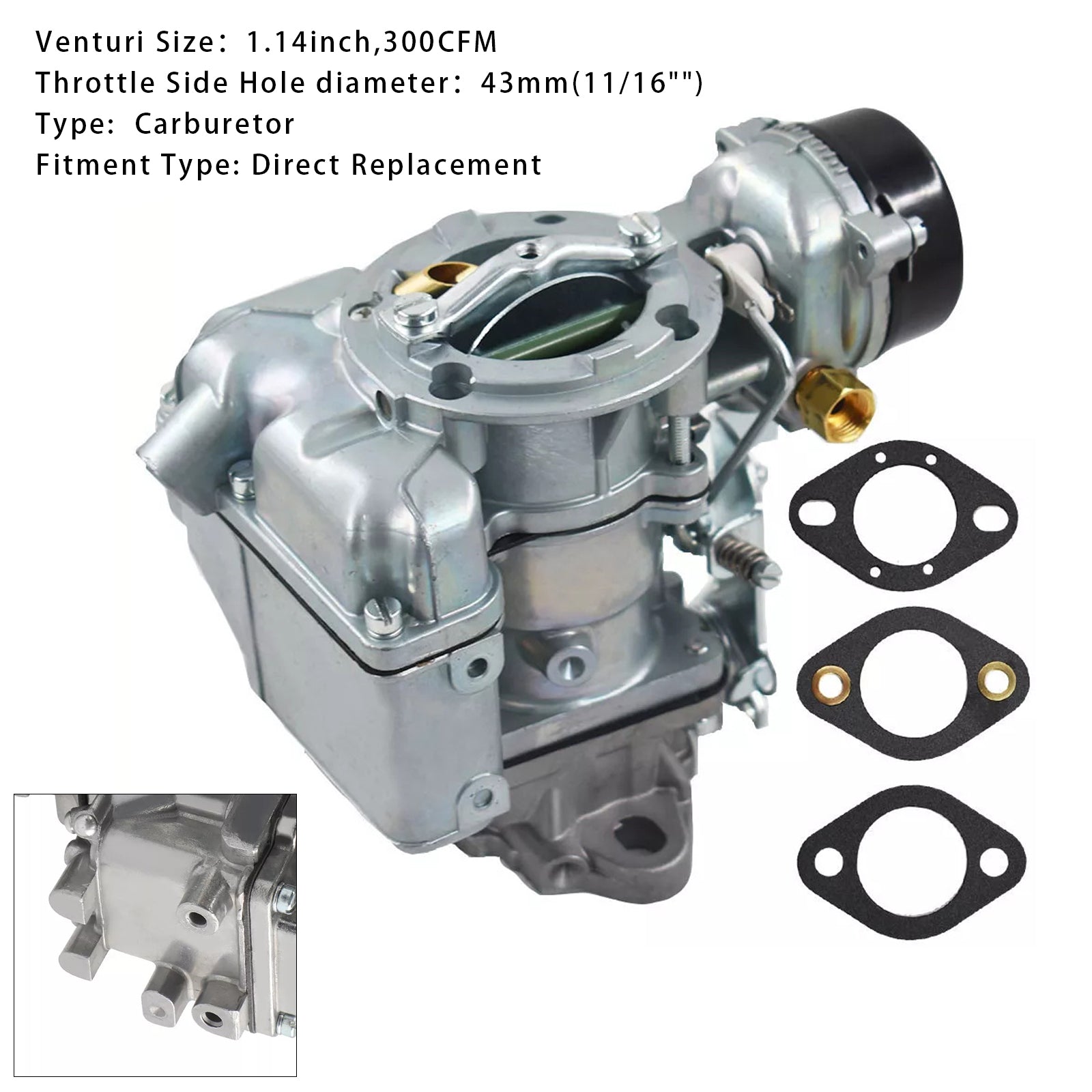 1975-1982 Ford YF Carter 240-250-300 6 cylindres CIL Carburor D5TZ9510AG