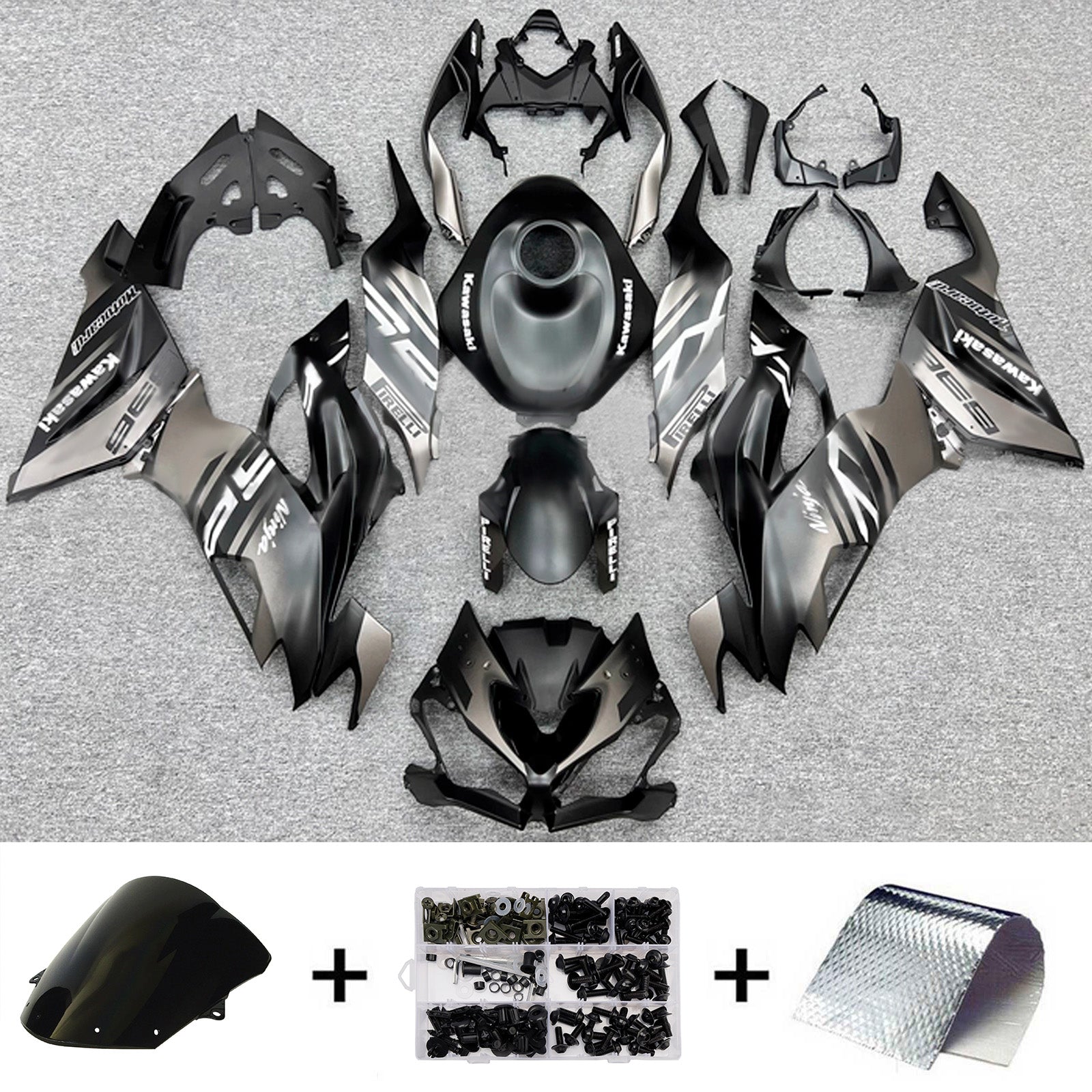 Injection Fairing Kit Bodywork Plastic ABS fit For Kawasaki ZX6R 2019-2023