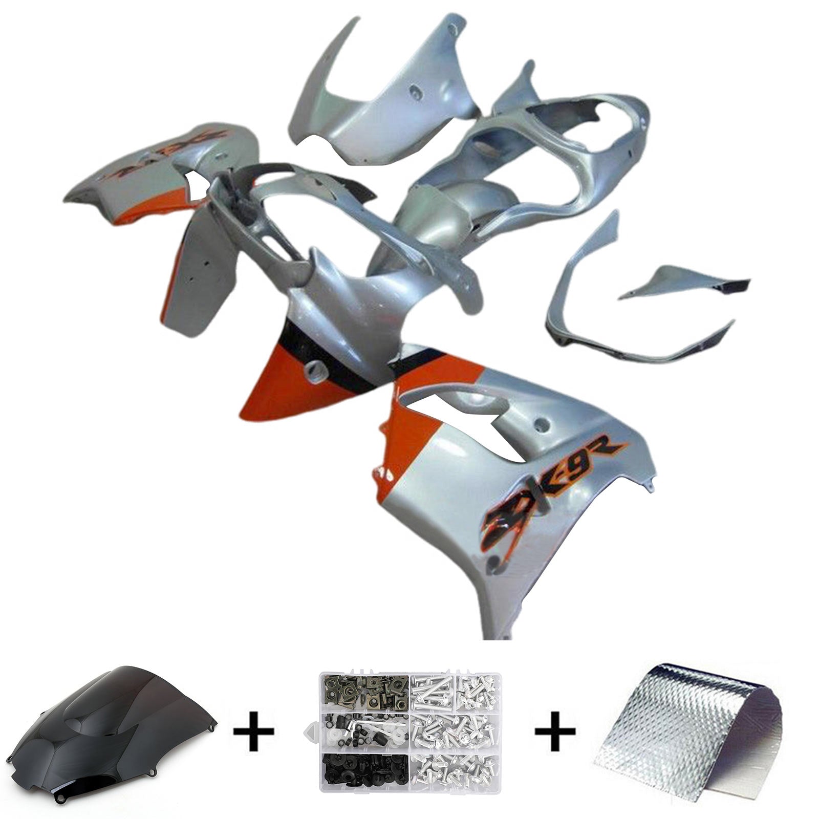 2000-2001 Kawasaki ZX9R Injection Fairing Kit Bodywork Plastic ABS