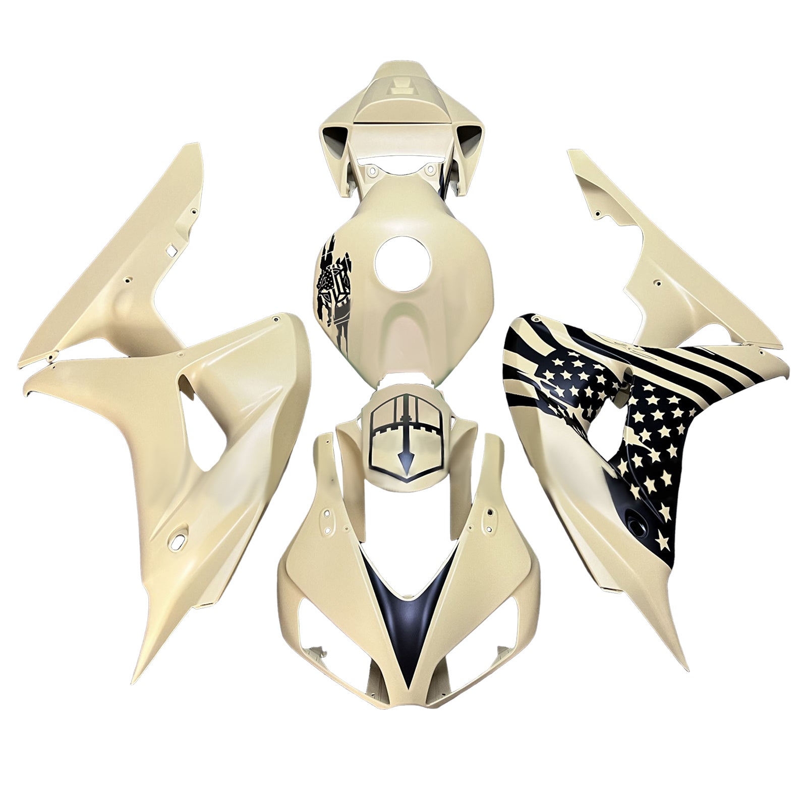 Injektionssats Kit Kroppsverk Plast ABS för Honda CBR1000RR 2006-2007
