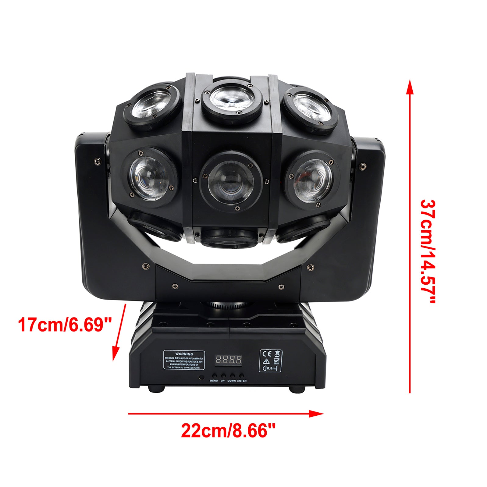 180W rörligt huvud 18 LED roterande stråle DMX scenljus RGBW DJ Disco Party Effect