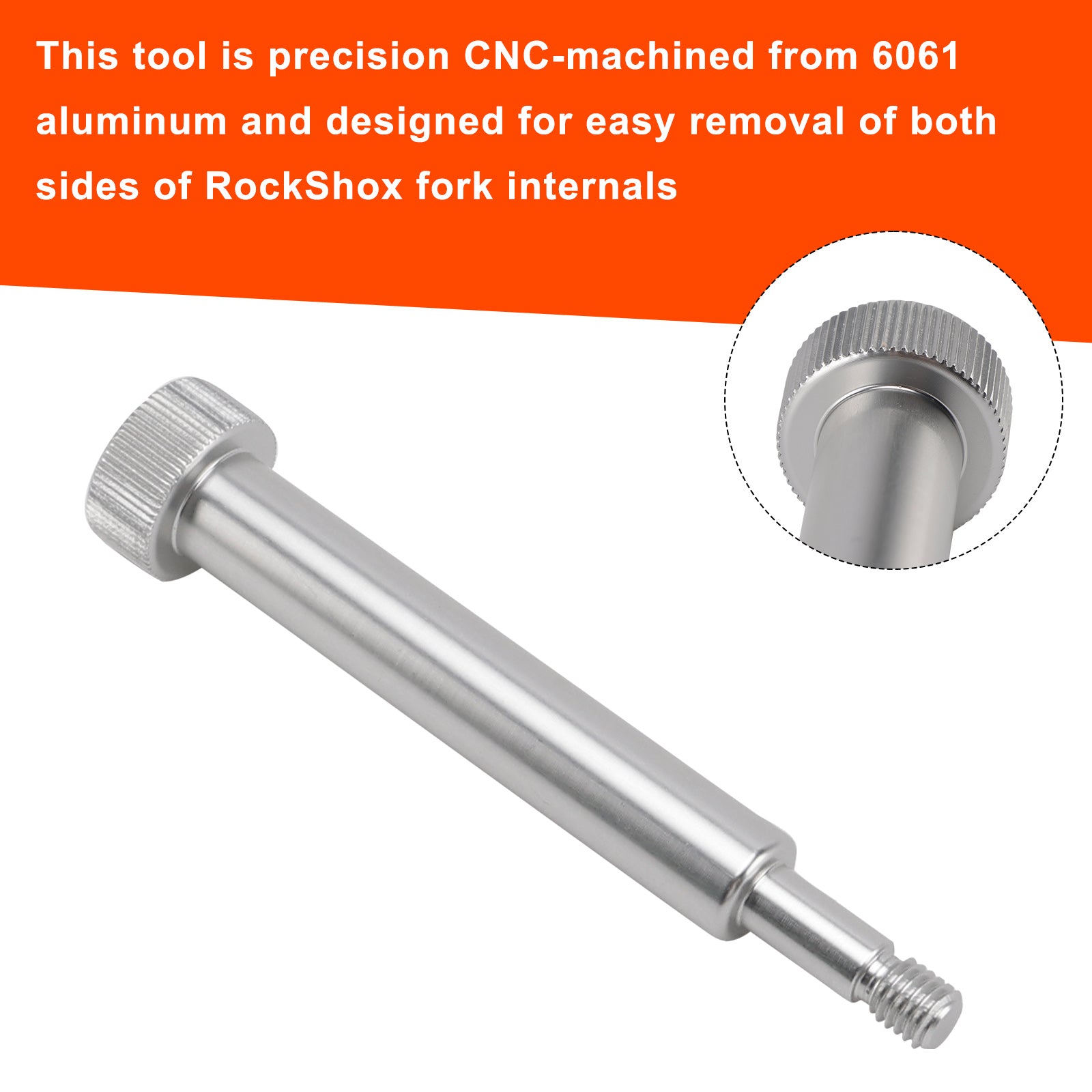 Outil de retrait de jambe inférieure de fourche-poinçon fileté pour retirer le côté ressort/amortisseur pour Rockshox
