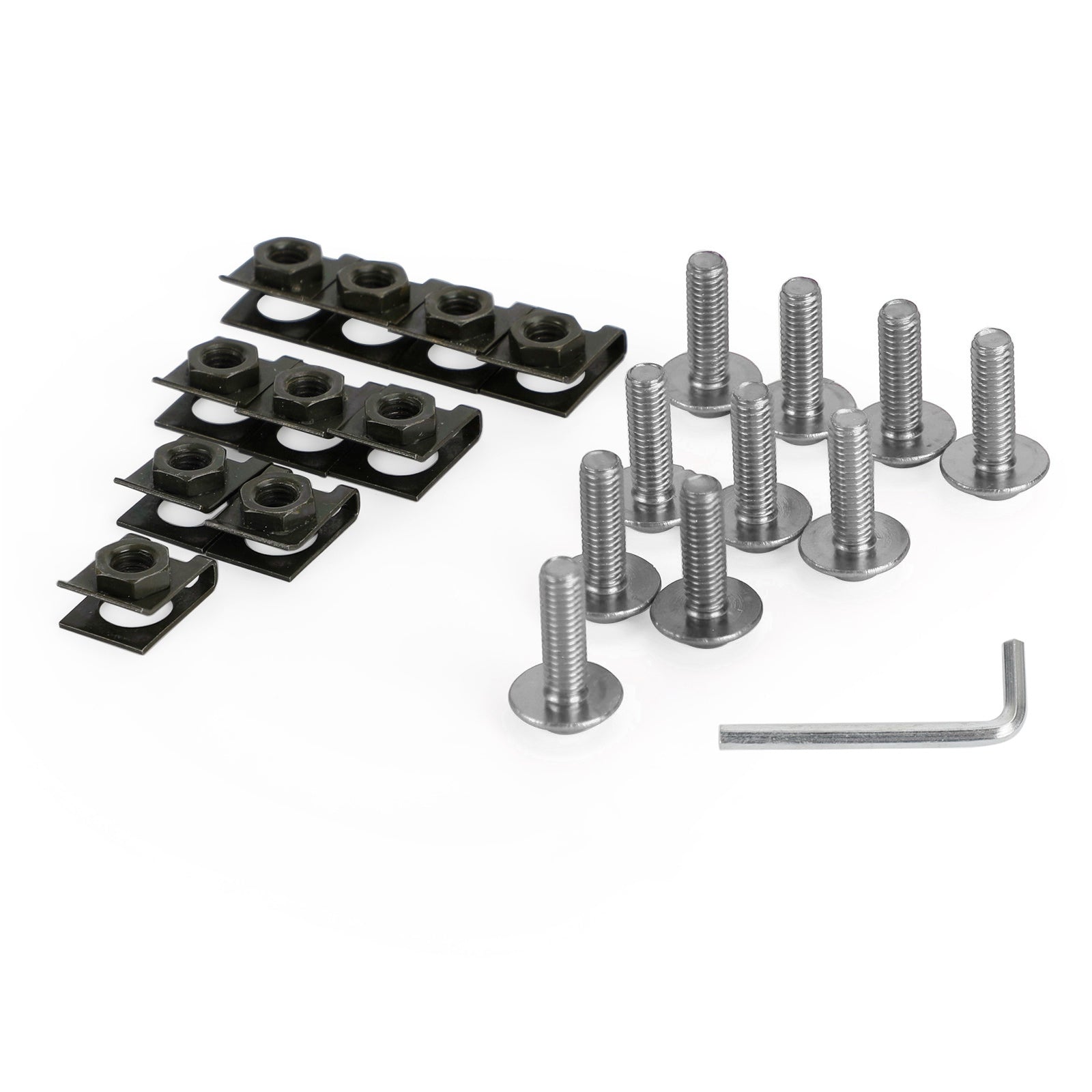 Motorcycle Aluminium Kuipscherm M6x20mm Schroefbouten Clips kit AANTAL 10