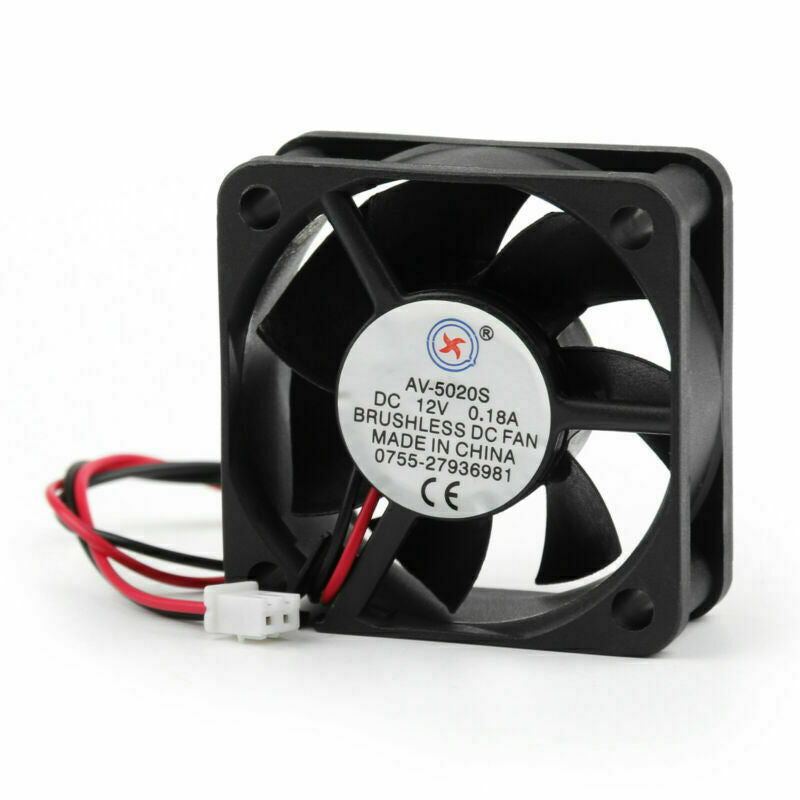 Pin Wire Fan 2 Brushless DC PC 0.18A Cooling 12V Computer 5020s 50x50x20mm F10