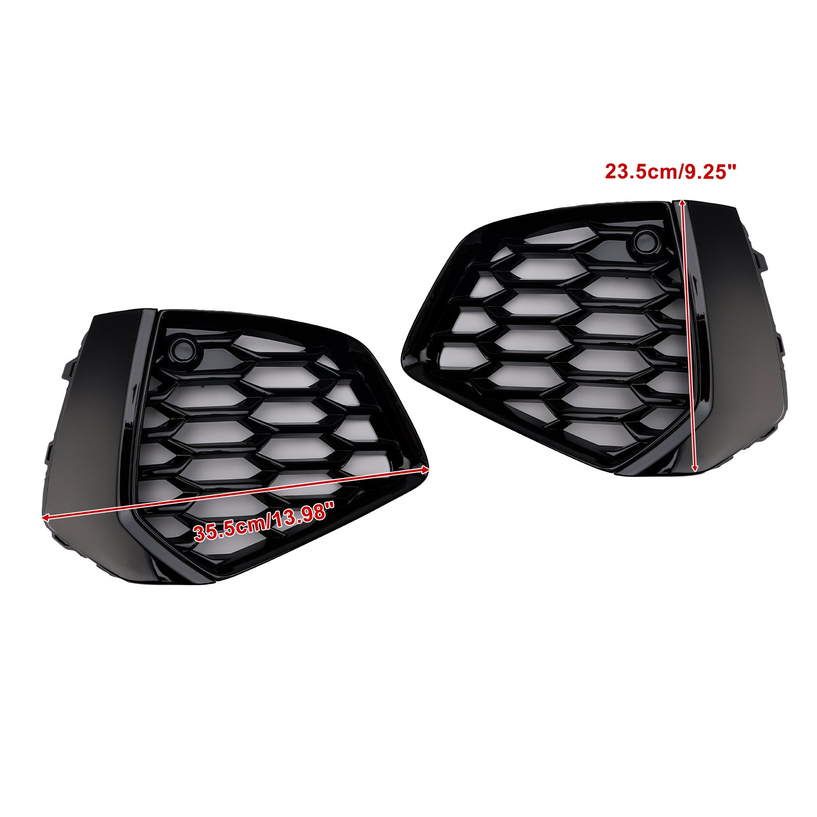 2021-2023 Audi A3 S-line Black Front Honeycomb Fog Light Grill Cover