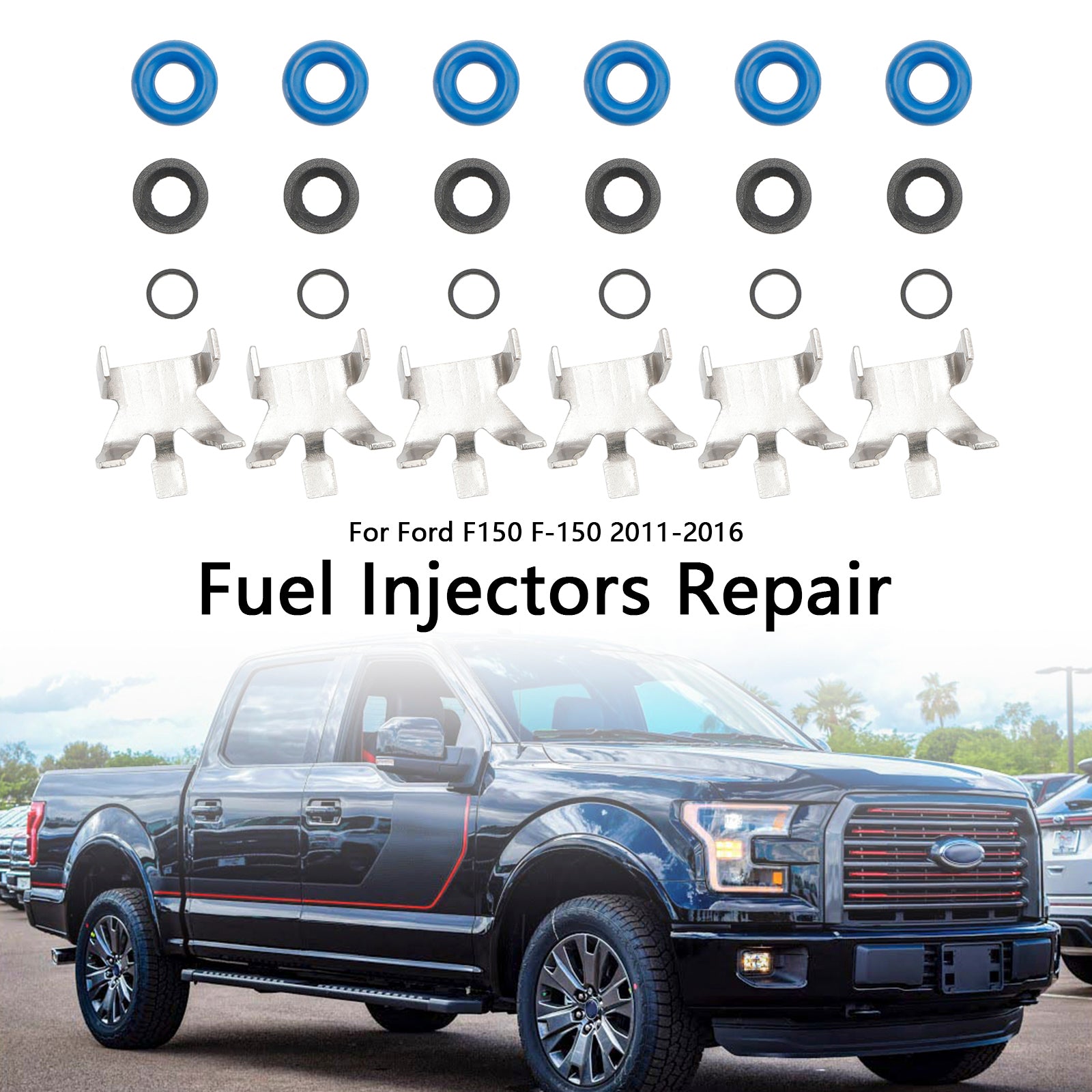 2011-2016 Ford F150 3.5L Turbo EcoBoost 6PCS Brandstofinjector Reparatieafdichtingsset
