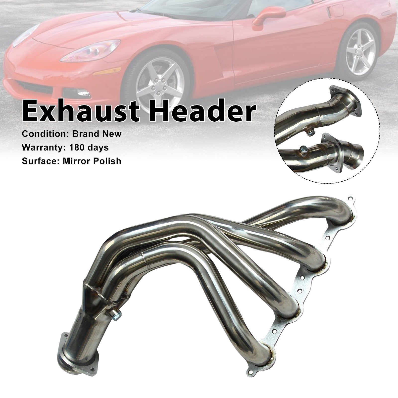 2008-2013 For Chevy Corvette 6.2L V8 Exhaust Header