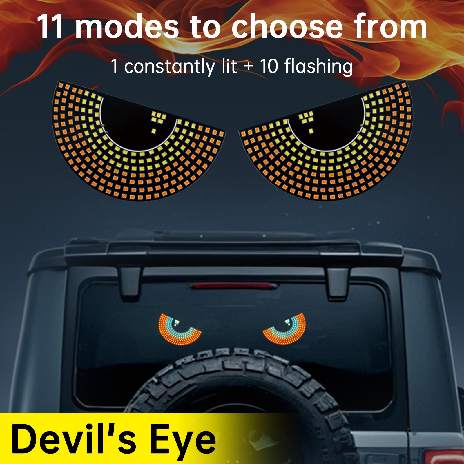 LED-scherm Devil's Eye Car Eye Light Truck Dynamisch LED-licht