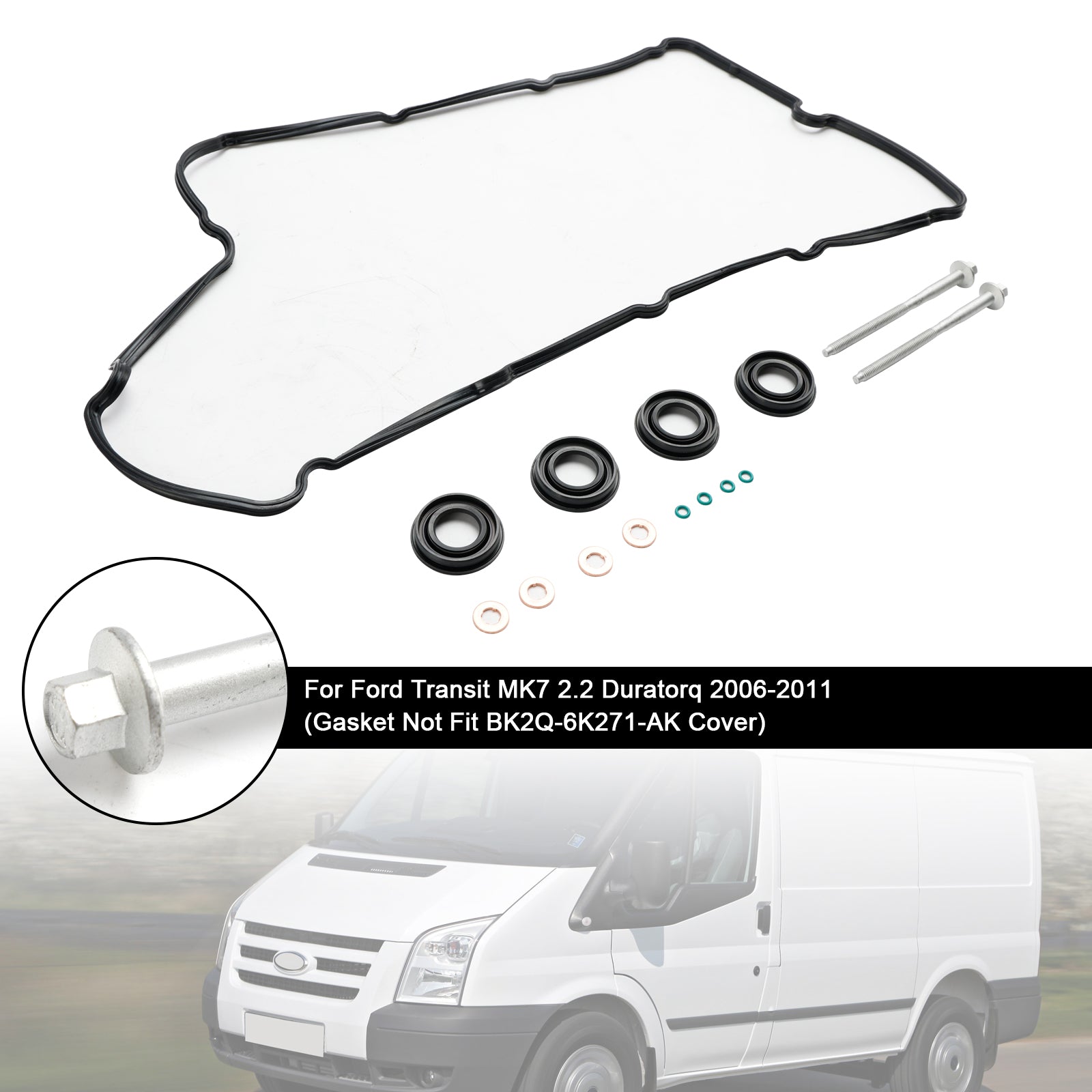 Joints d'injecteur boulons joint de couvercle de culbuteur 1372490 adapté à Ford Transit MK7 2.2 TDCI