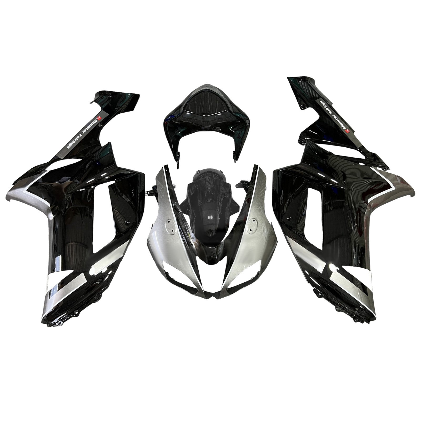 Injeksjon Fairing Kit Bodywork Plast Abs Fit for Kawasaki ZX6R 636 2007-2008