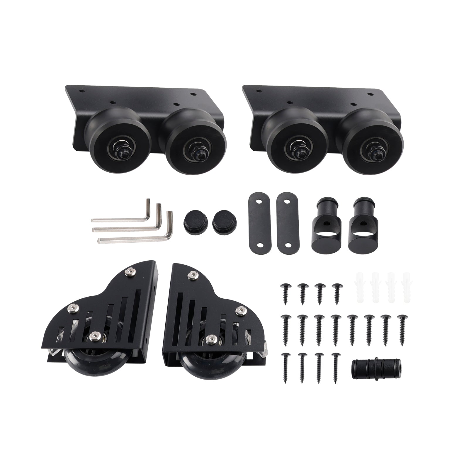 Rolling Library Sliding Ladder Hardware Kit com freio de 3,3 pés de tubo redondo