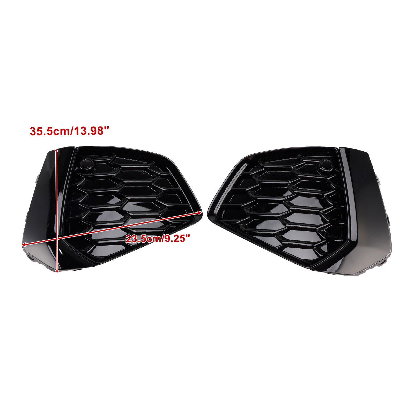 2021-2023 Audi A3 S-line Black Front Honeycomb Fog Light Grille Cover