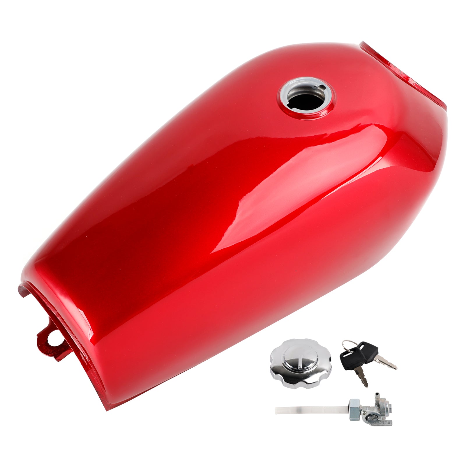 RÉSERVOIR DE CARBURANT À GAZ RÉTRO CLASSIQUE ROUGE POUR HONDA CG 125 CAFE RACER BOBBER