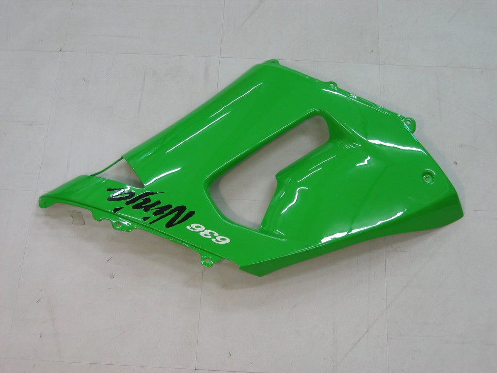 2005-2006 Kawasaki ZX6R 636 Fairings Green Black Ninja Racing Generic