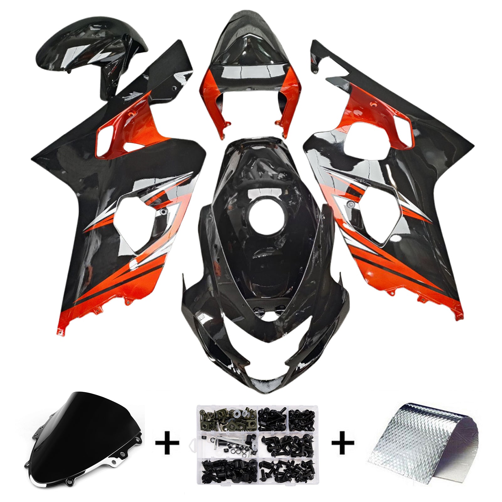 Kit na vstrekovanie kapoty karoséria plastový abs pre Suzuki GSXR 600/750 2004-2005 K4