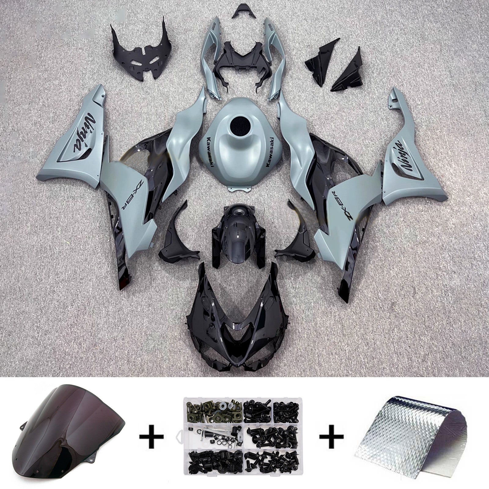 Kit carenatura iniezione carrozzeria in plastica ABS adatta per Kawasaki ZX-6R 2024-2025