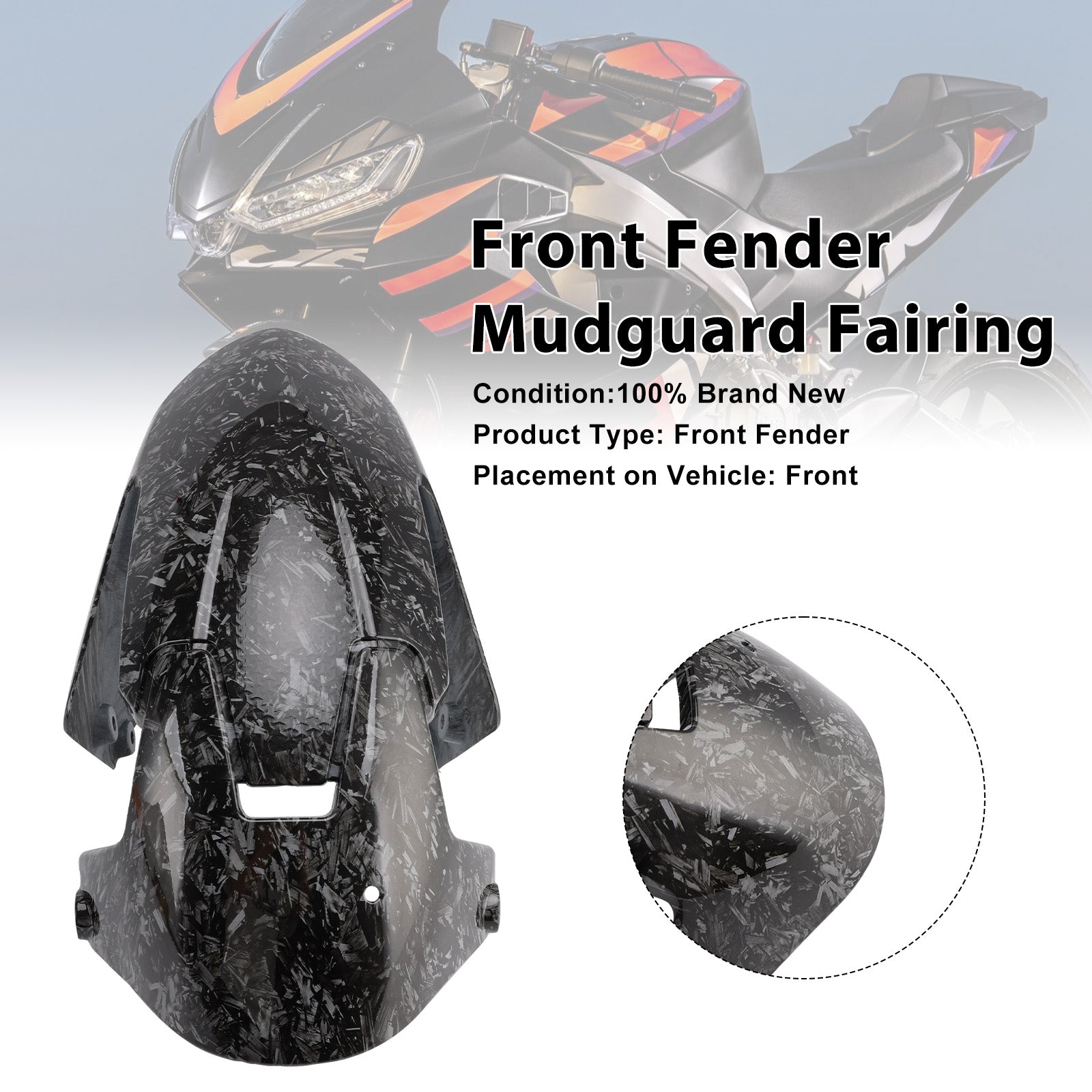 2024-2025 Aprilia RS457 RS 457 guardabarros delantero carenado